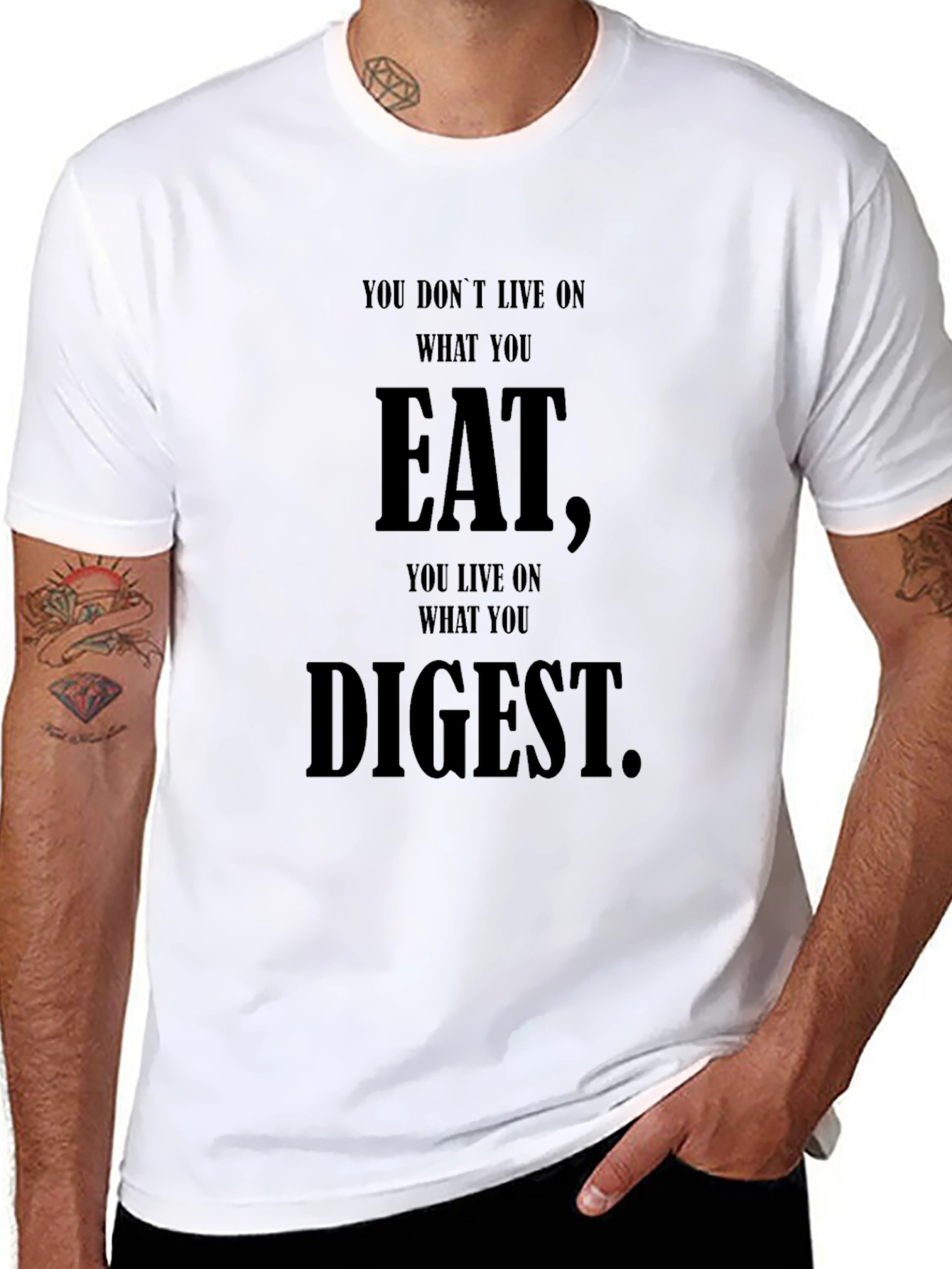 Eat Digest Black Graphic Tee