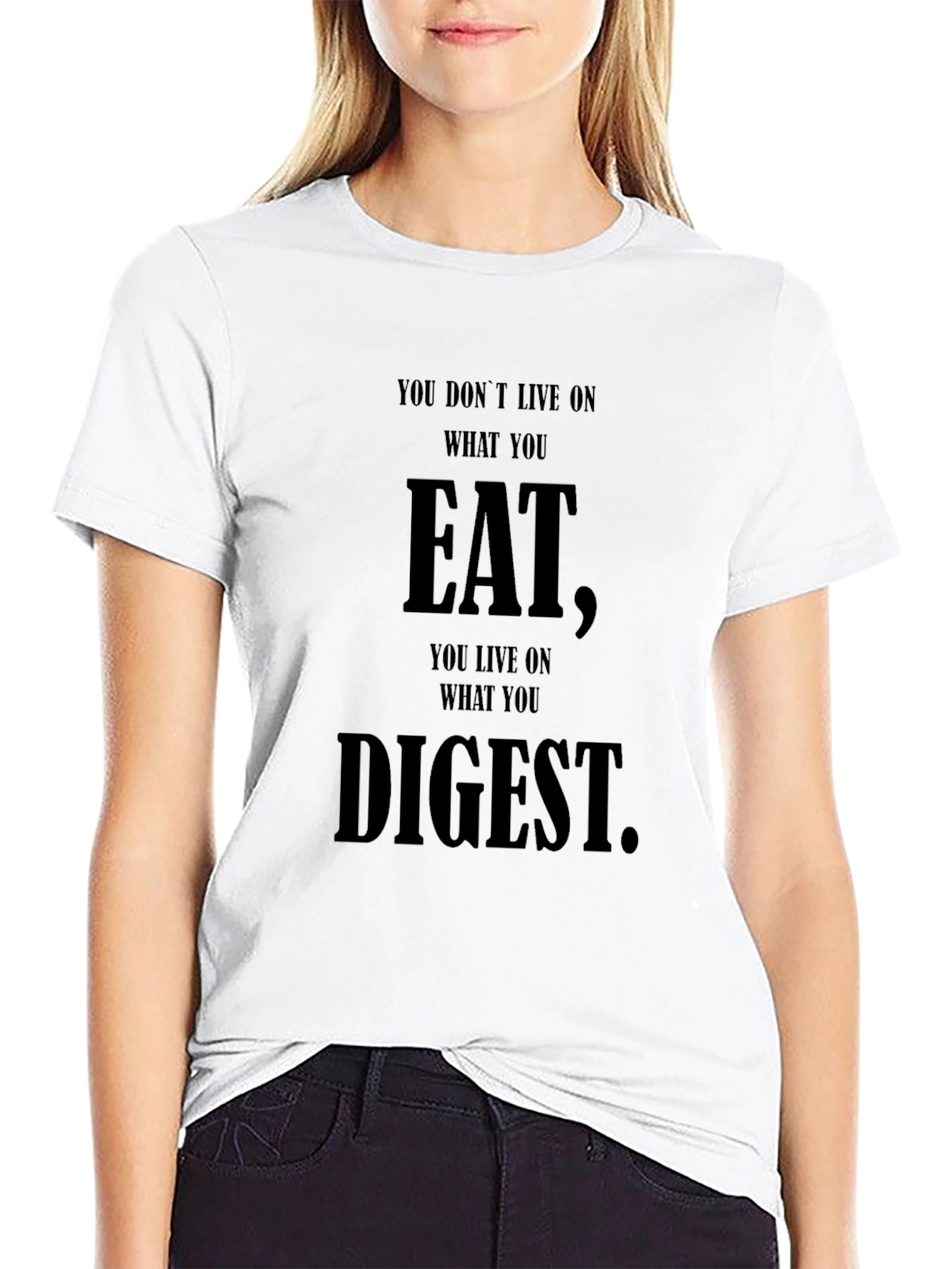 Eat Digest Black Graphic Tee