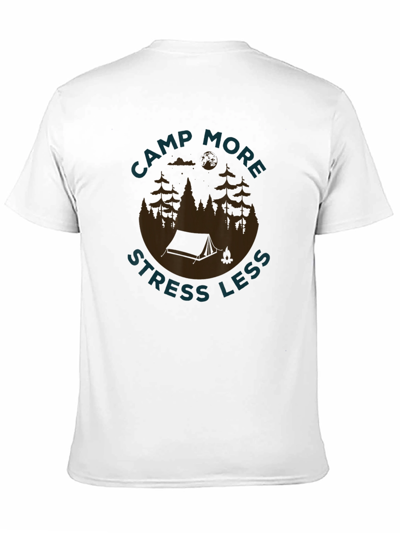 Camp More Stress Less Graphic T-Shirt