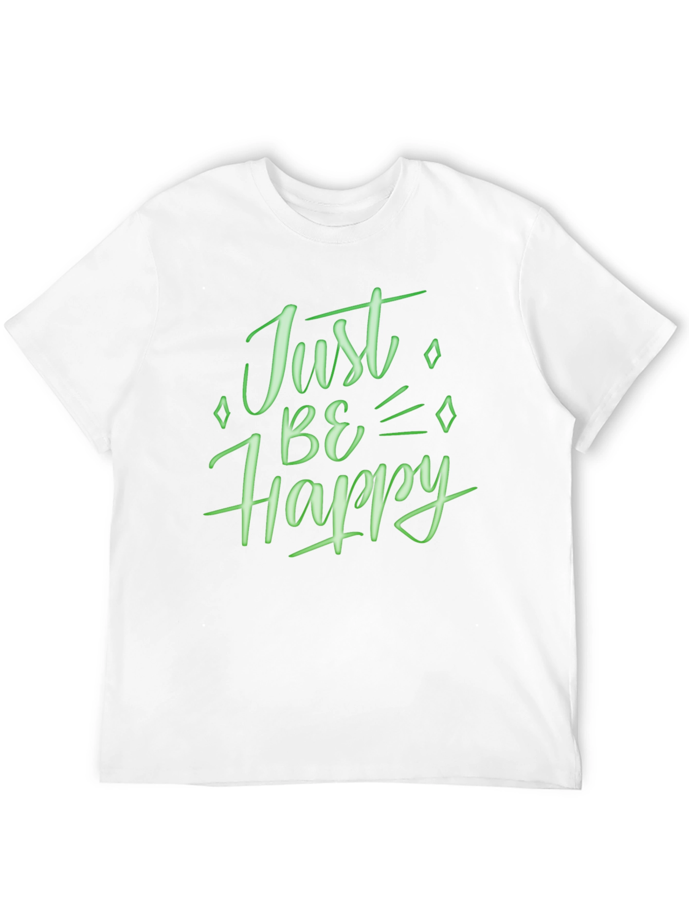 Just Be Happy Graphic Tee - Black
