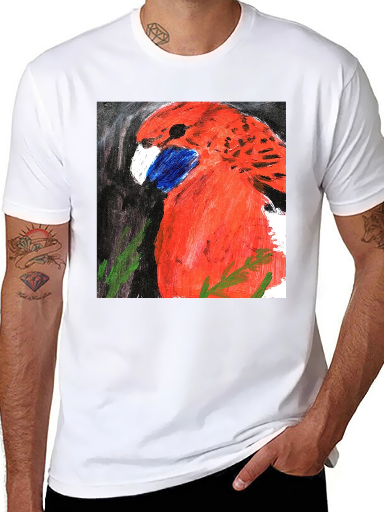 Red Bird Graphic T-Shirt
