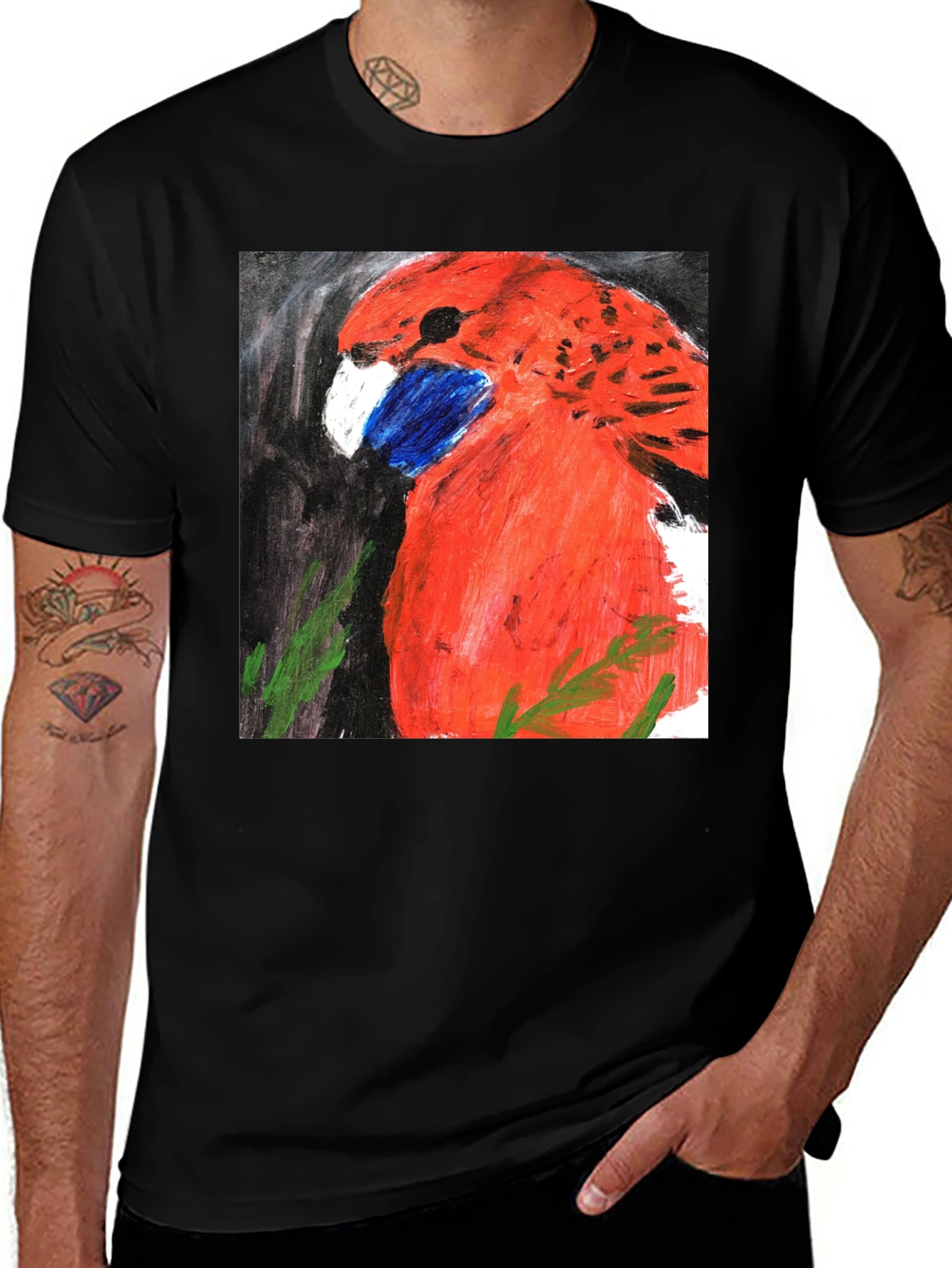 Red Bird Graphic T-Shirt