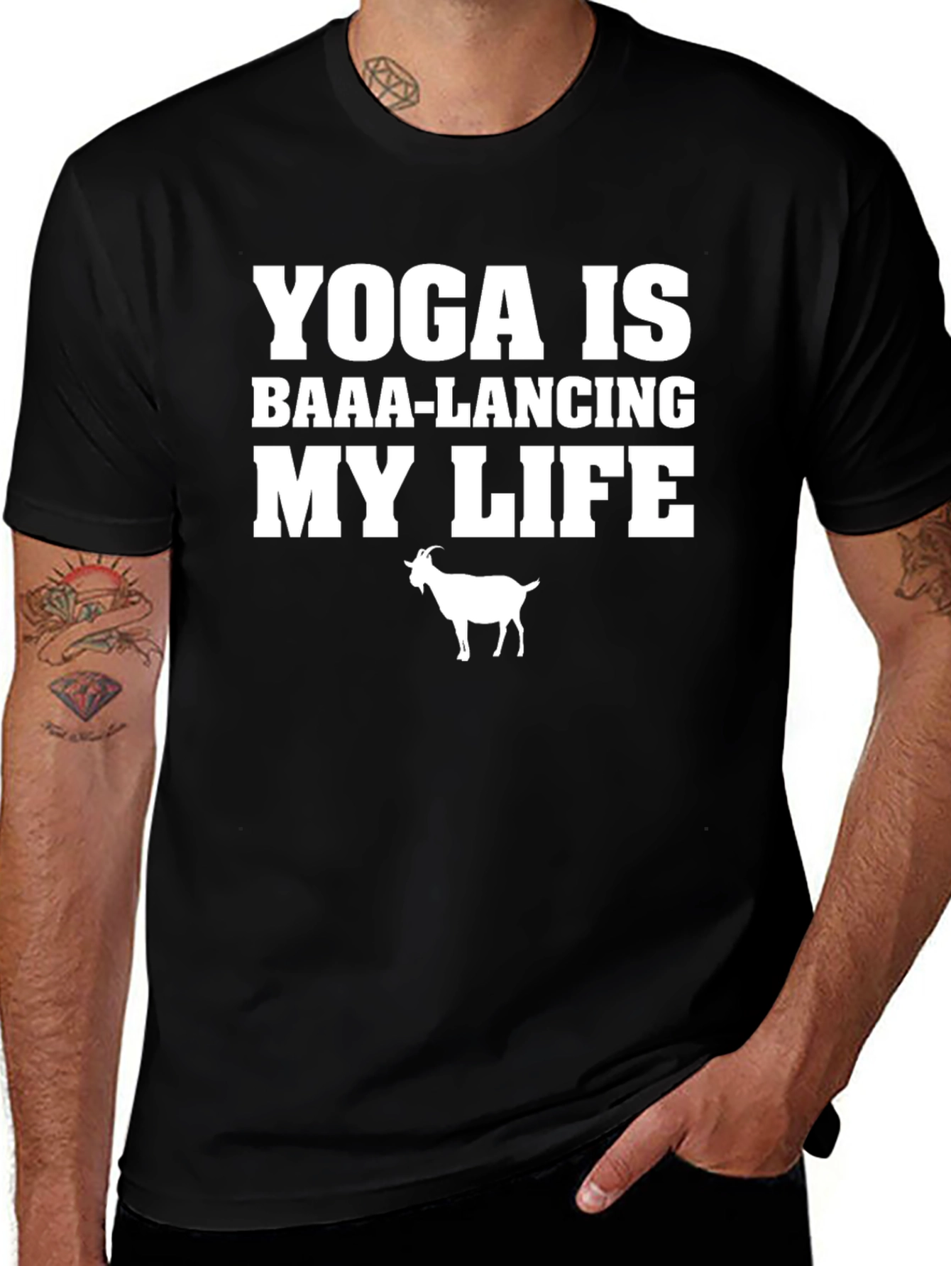 Yoga is Baaa-Lancing My Life Goat T-Shirt