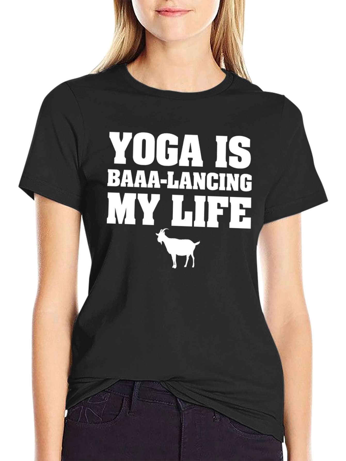 Yoga is Baaa-Lancing My Life Goat T-Shirt