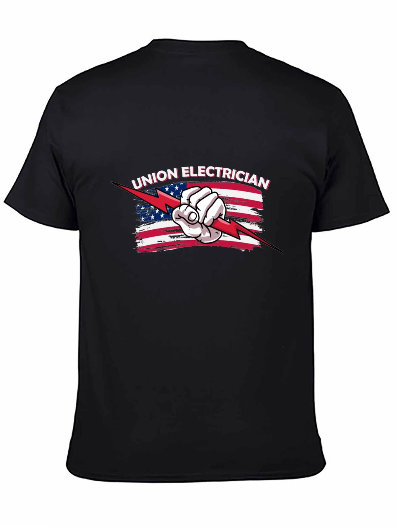 Union Electrician USA Flag Graphic T-Shirt
