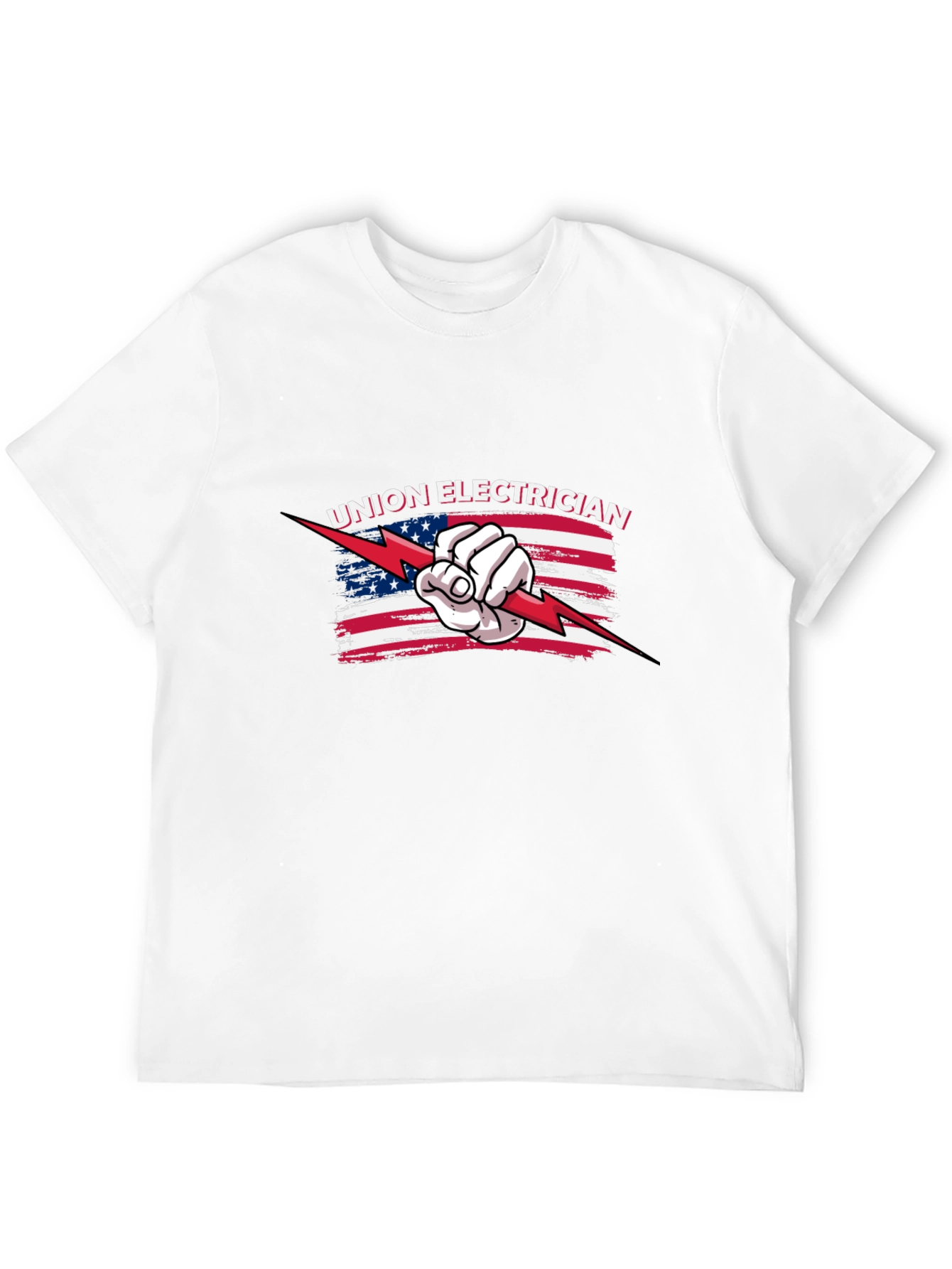 Union Electrician USA Flag Graphic T-Shirt