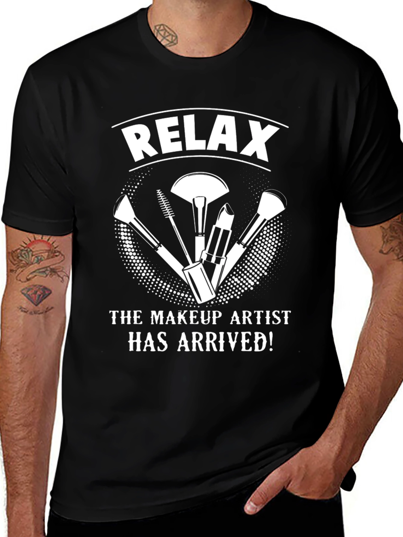 Relax Makeup Artist T-Shirt - Black Cotton Tee