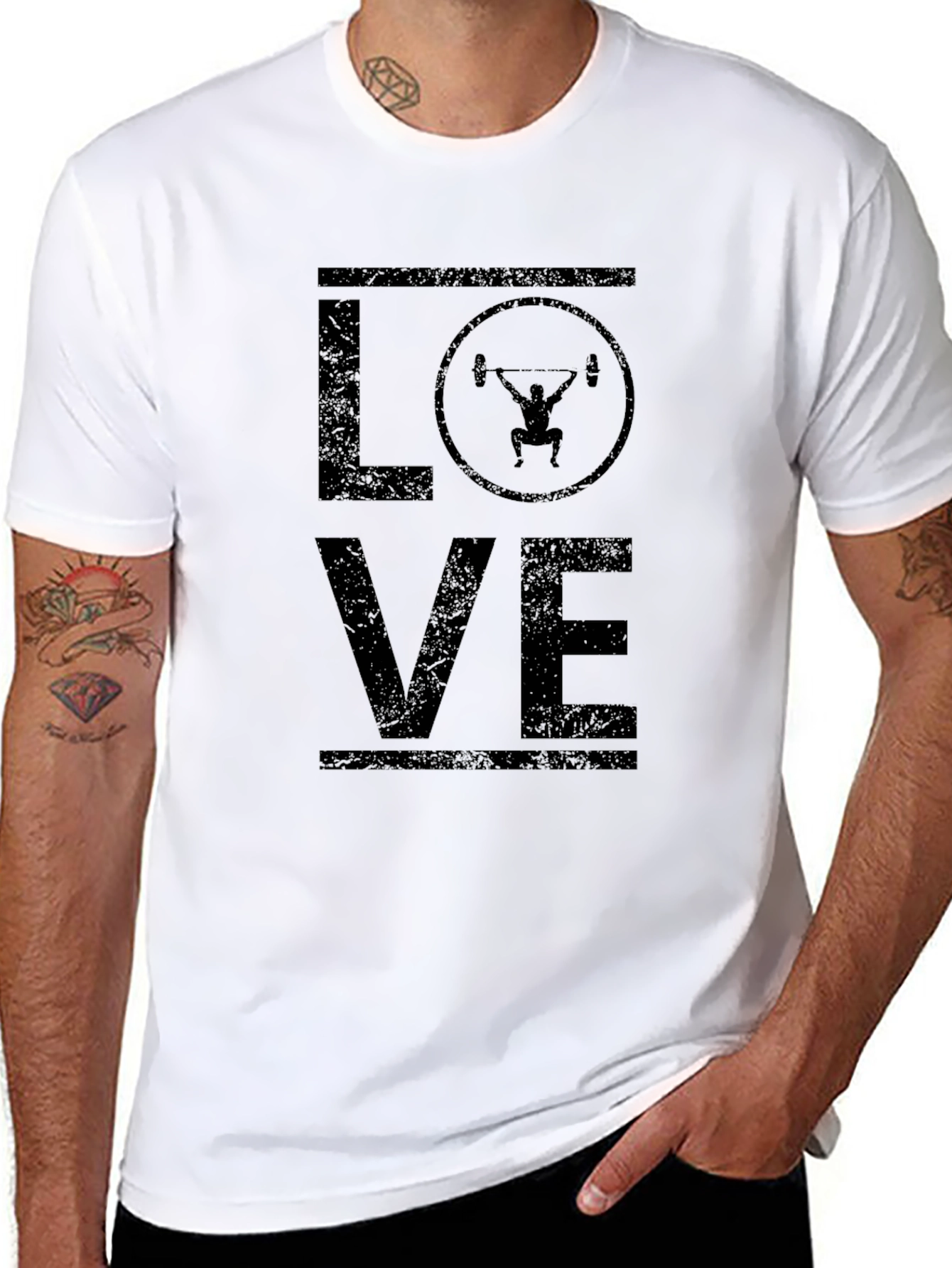 Weightlifting Love Graphic Tee - Black T-Shirt