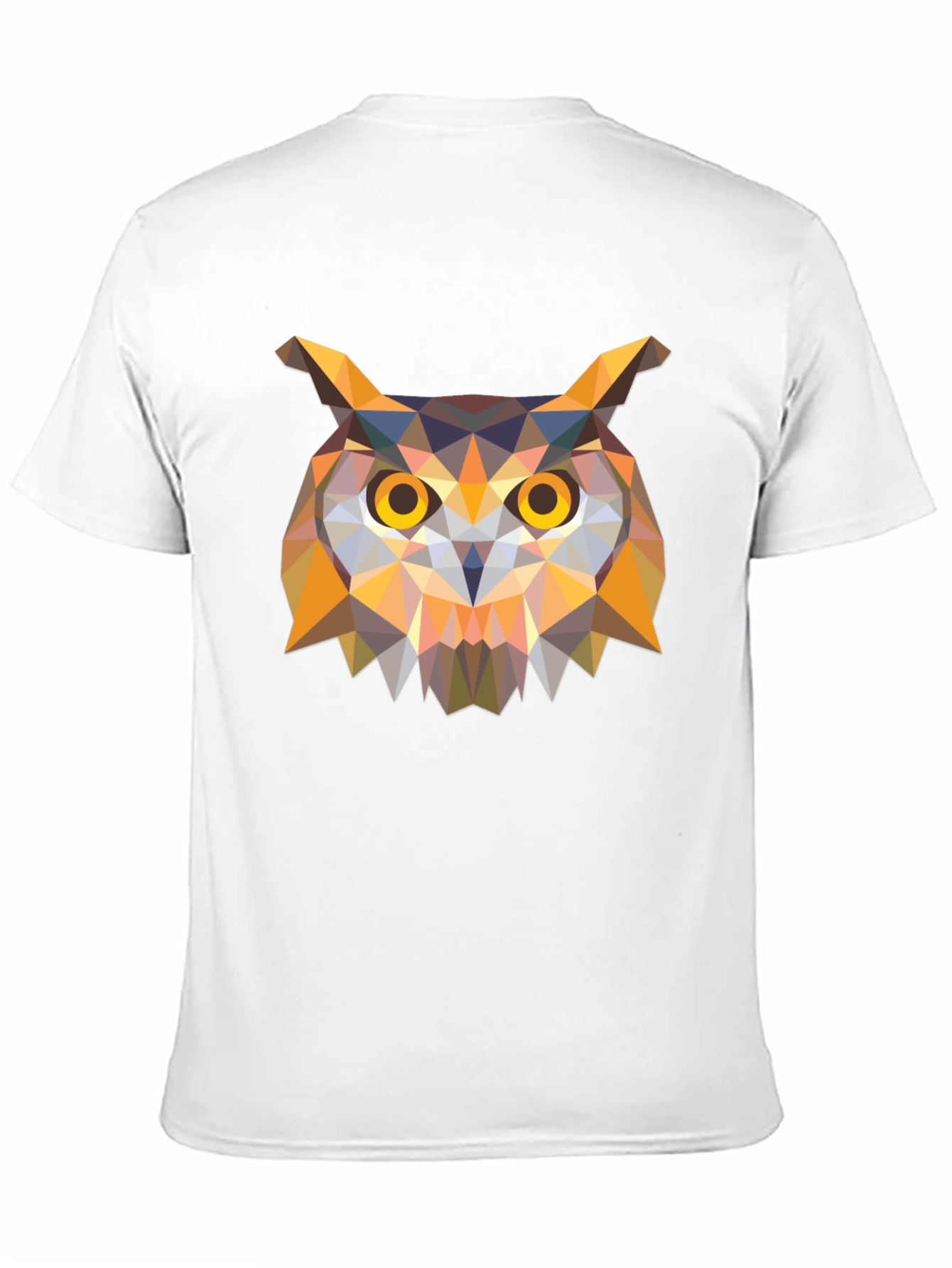 Geometric Owl Graphic Tee - Stylish Mens Black T-Shirt
