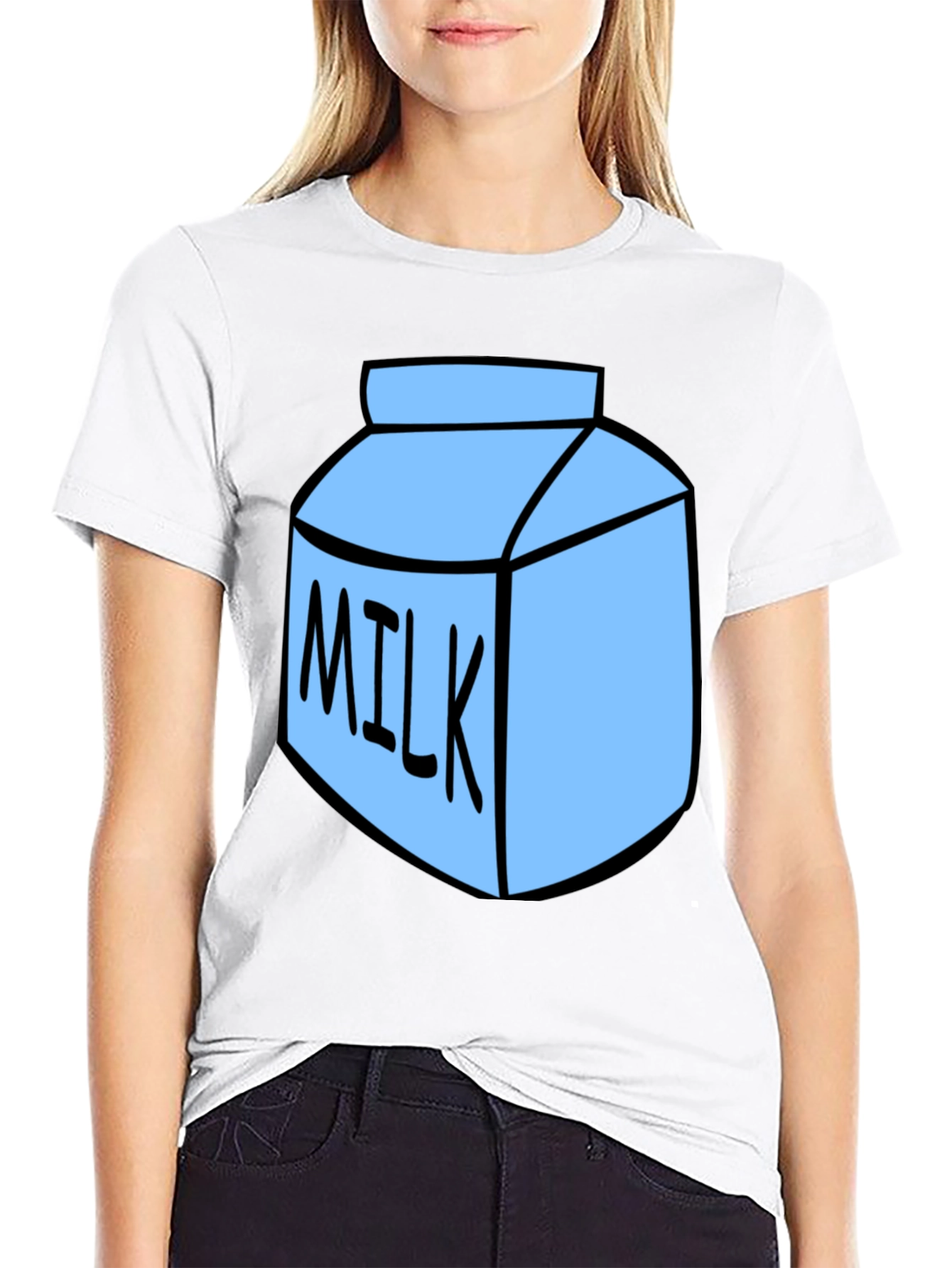 Milk Carton Graphic T-Shirt - Black