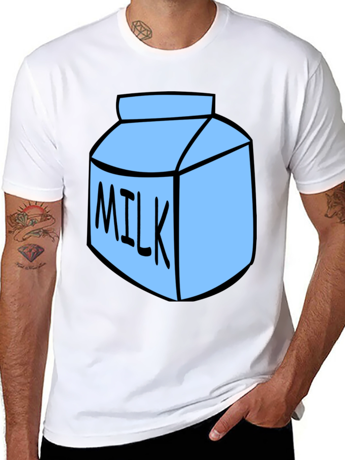 Milk Carton Graphic T-Shirt - Black