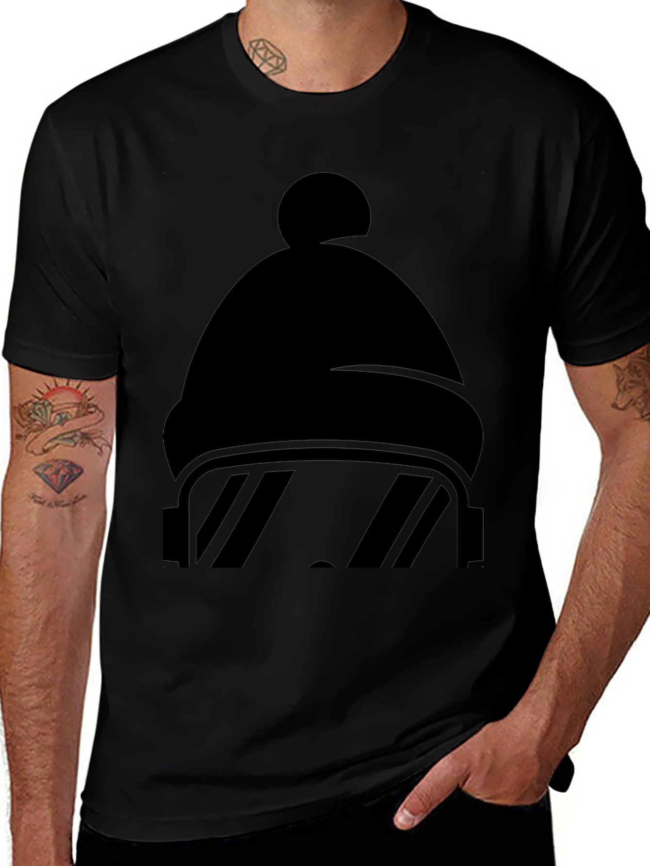 Black Ski Mask Graphic Tee