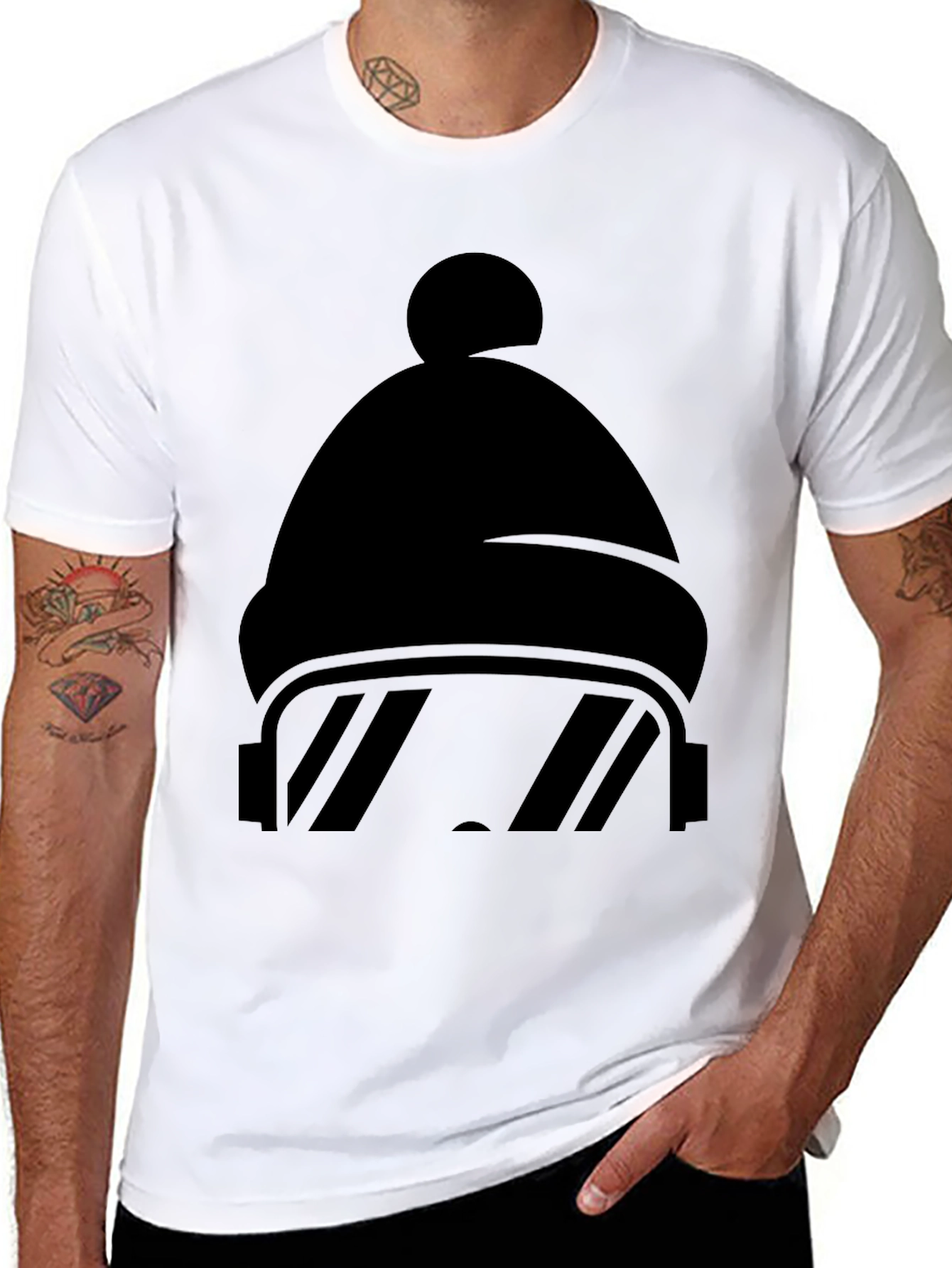 Black Ski Mask Graphic Tee