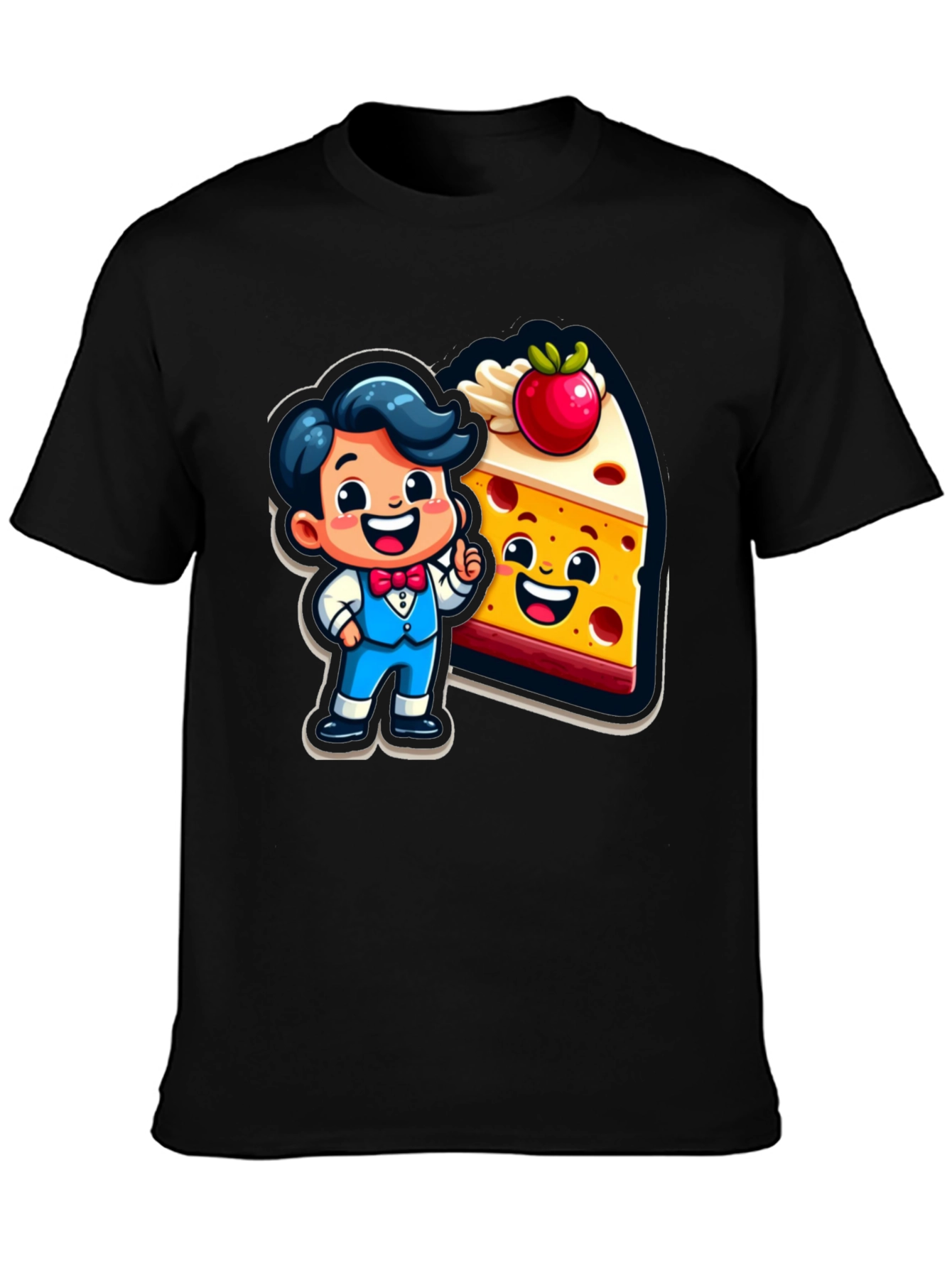 Cartoon Character & Cake T-Shirt