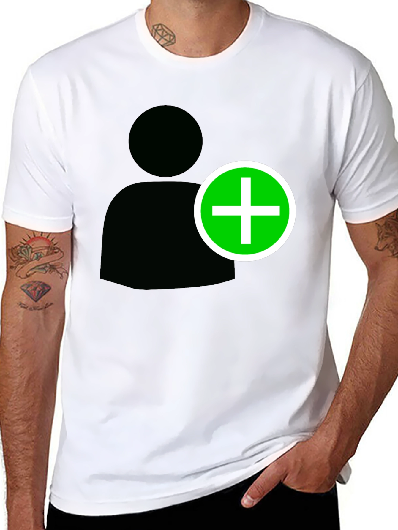 Add Contact Black T-Shirt