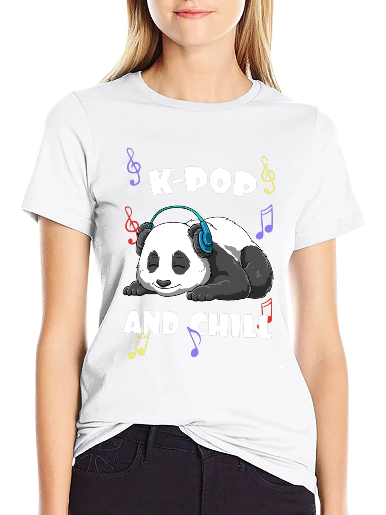 K-Pop and Chill Panda T-Shirt