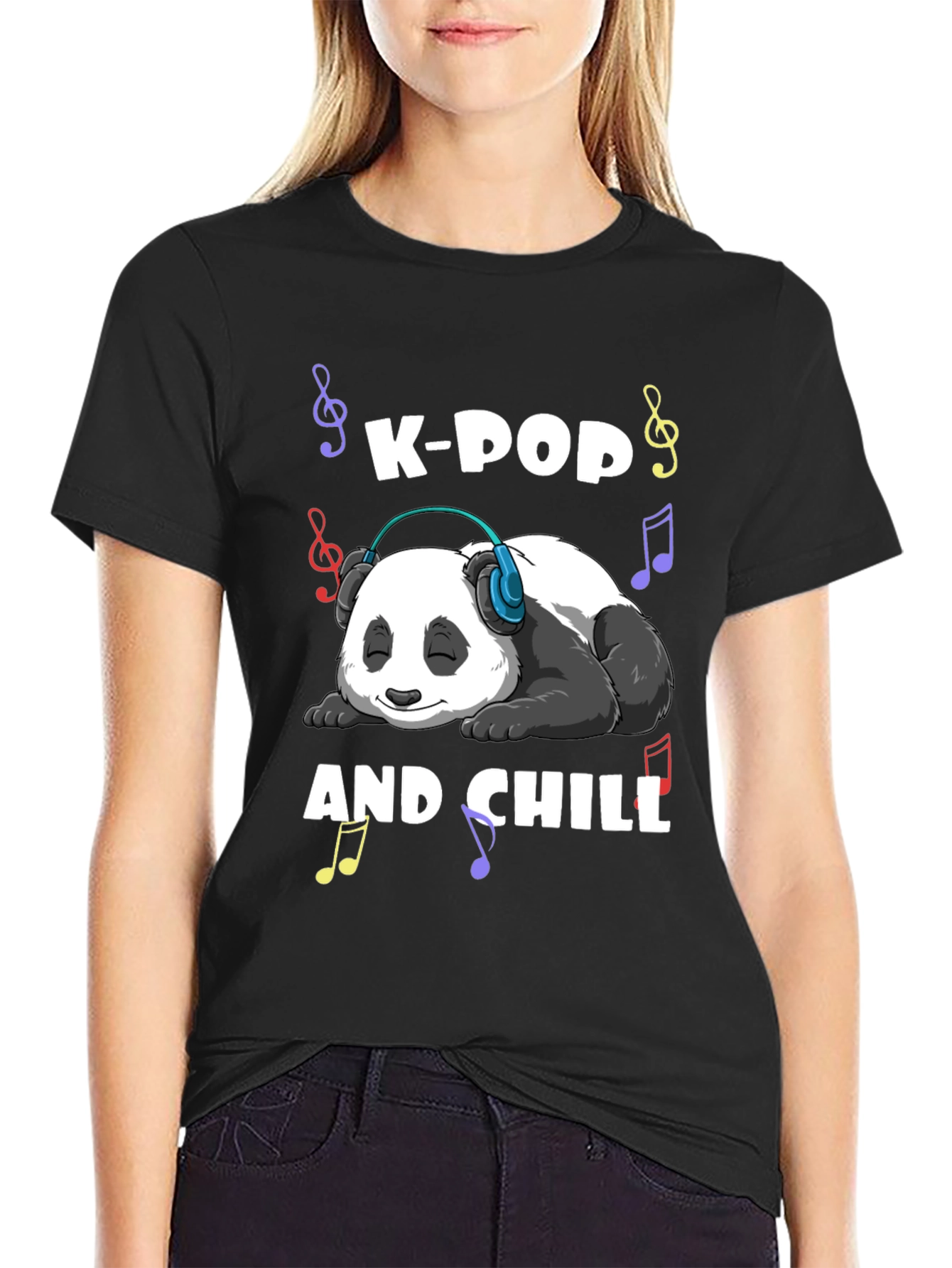 K-Pop and Chill Panda T-Shirt