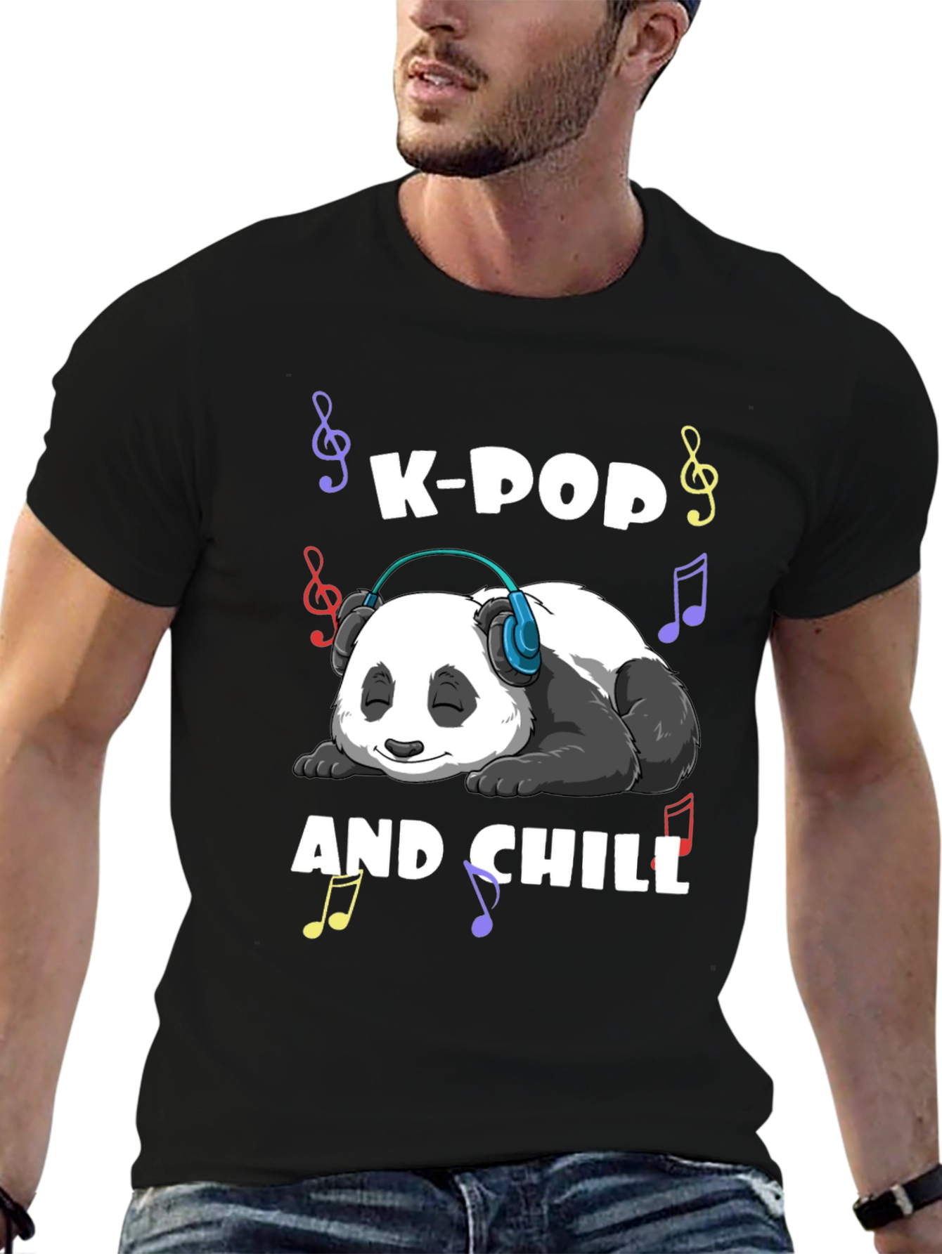 K-Pop and Chill Panda T-Shirt