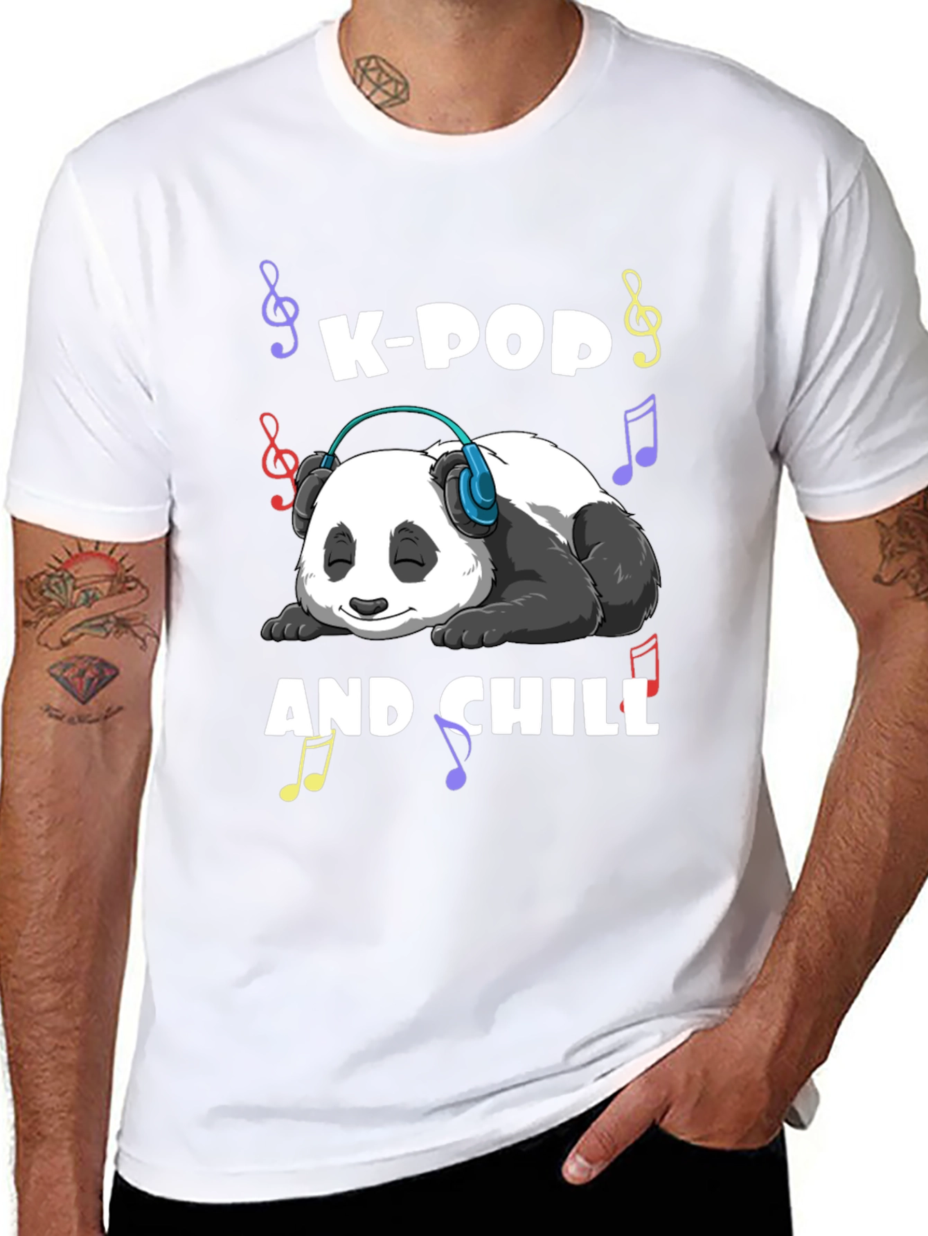 K-Pop and Chill Panda T-Shirt