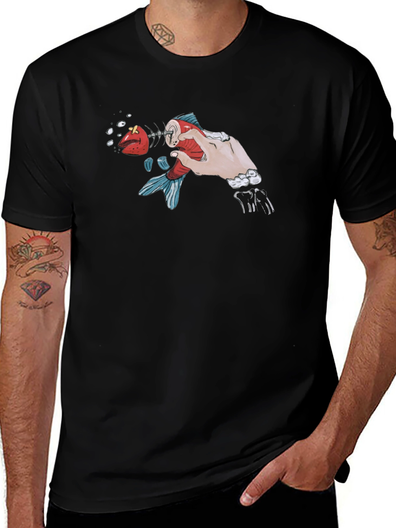 Surreal Goldfish Head T-Shirt