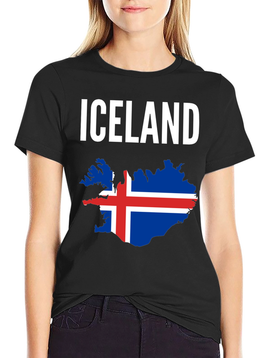 Iceland Flag Map T-Shirt - National Pride Tee