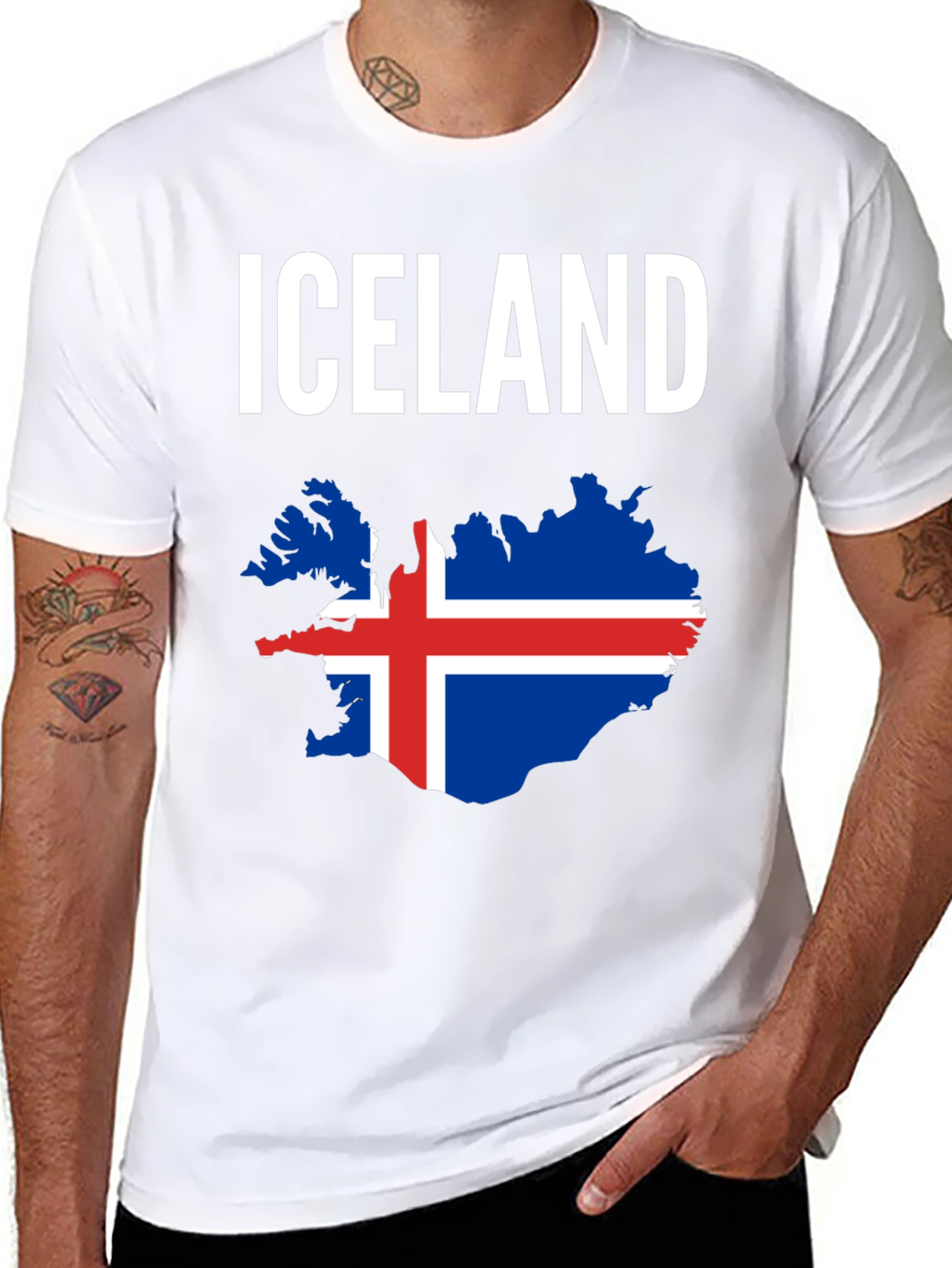 Iceland Flag Map T-Shirt - National Pride Tee