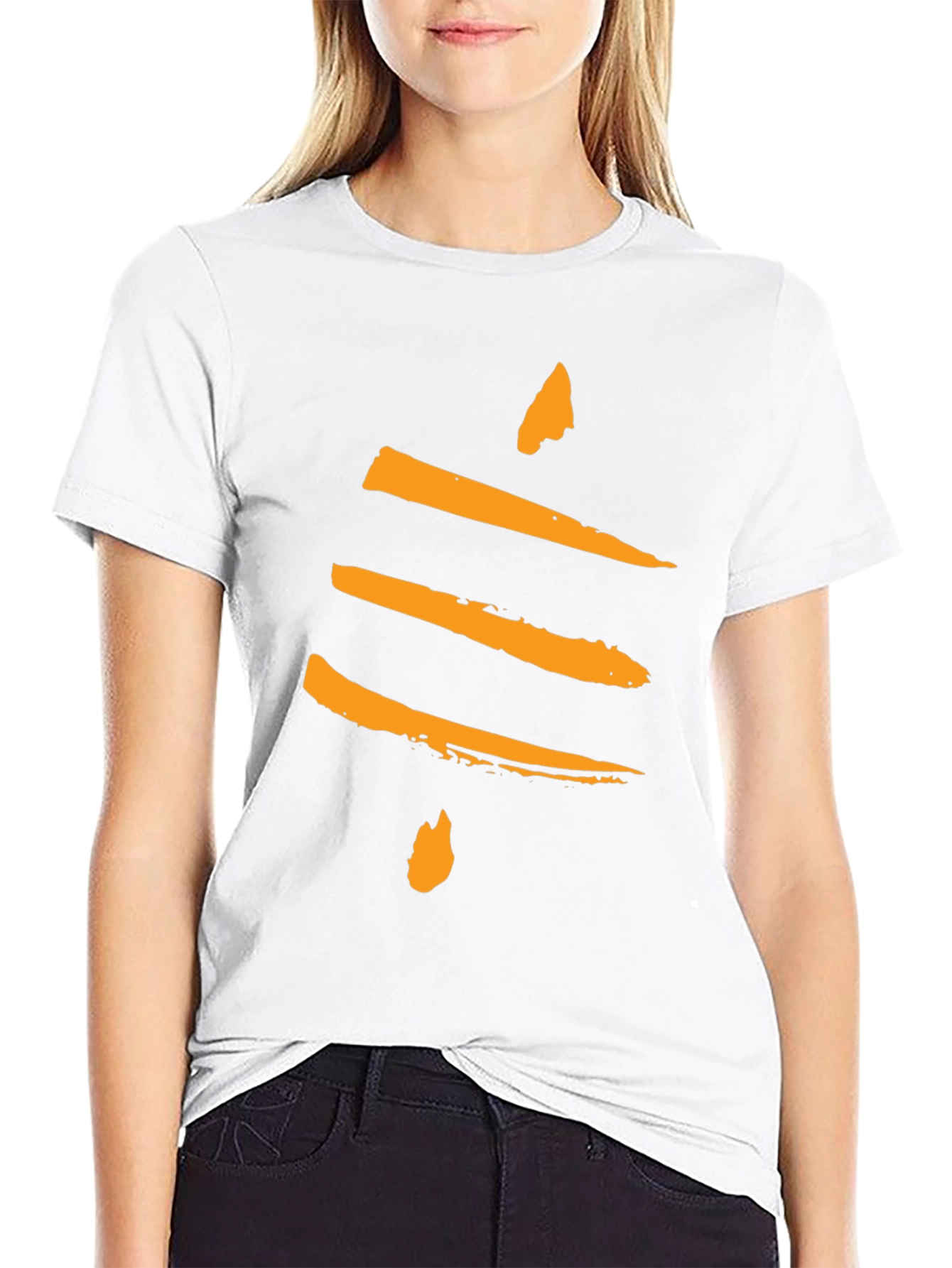 Abstract Brush Stroke Graphic Print T-Shirt