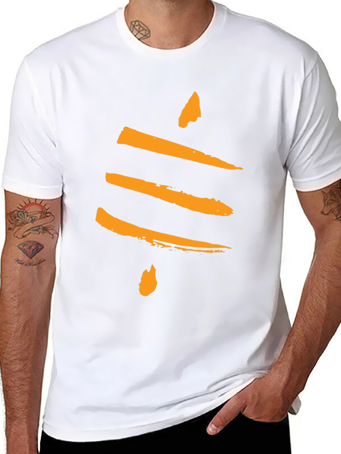 Abstract Brush Stroke Graphic Print T-Shirt