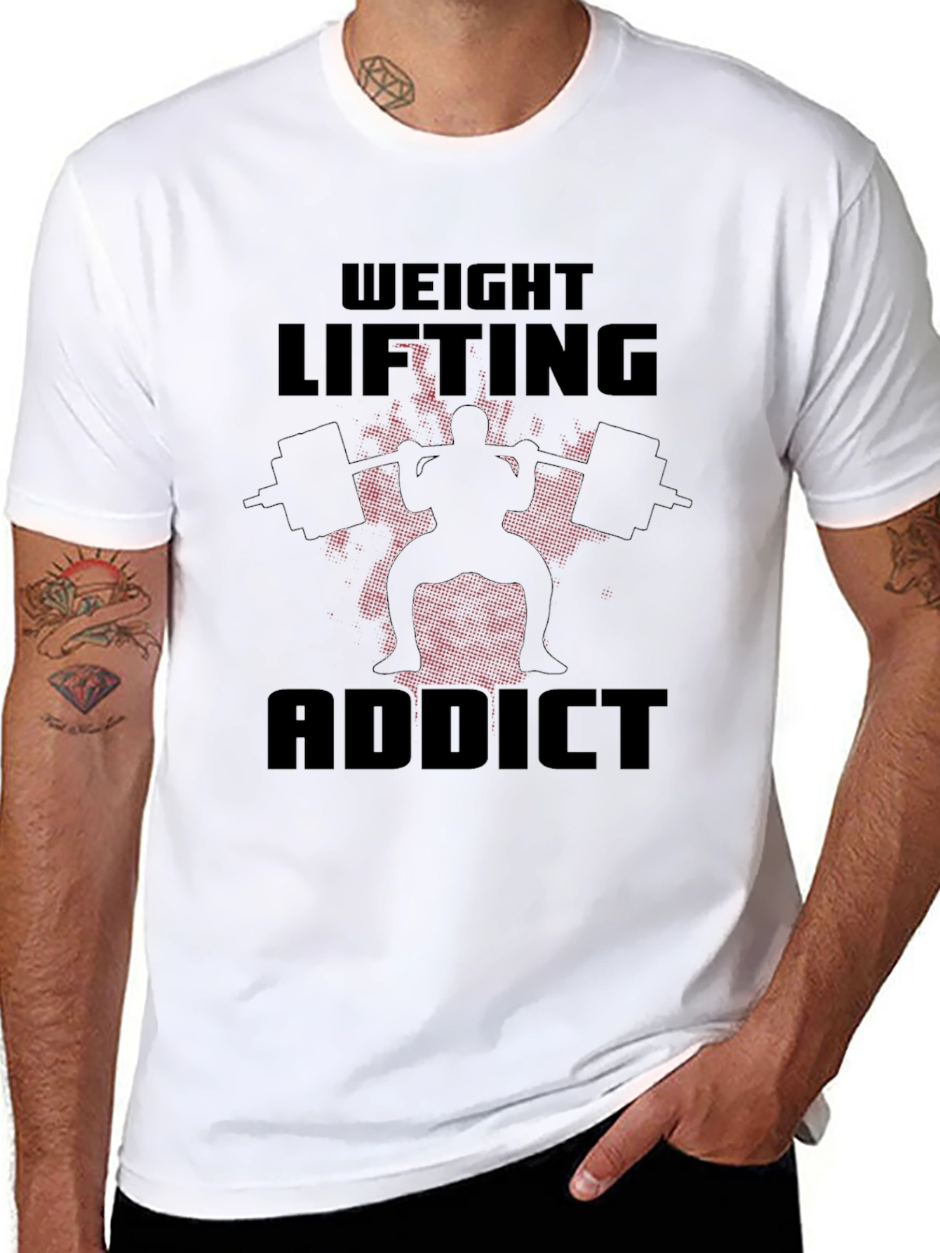 Weight Lifting Addict Black T-Shirt