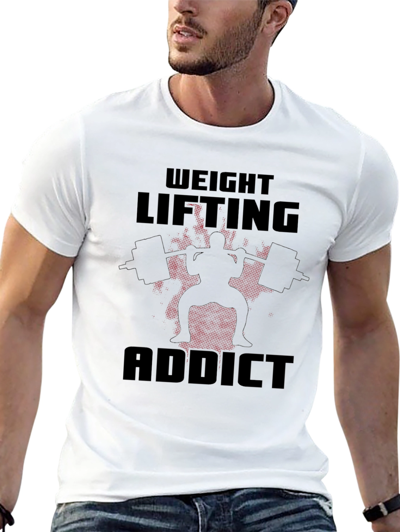 Weight Lifting Addict Black T-Shirt