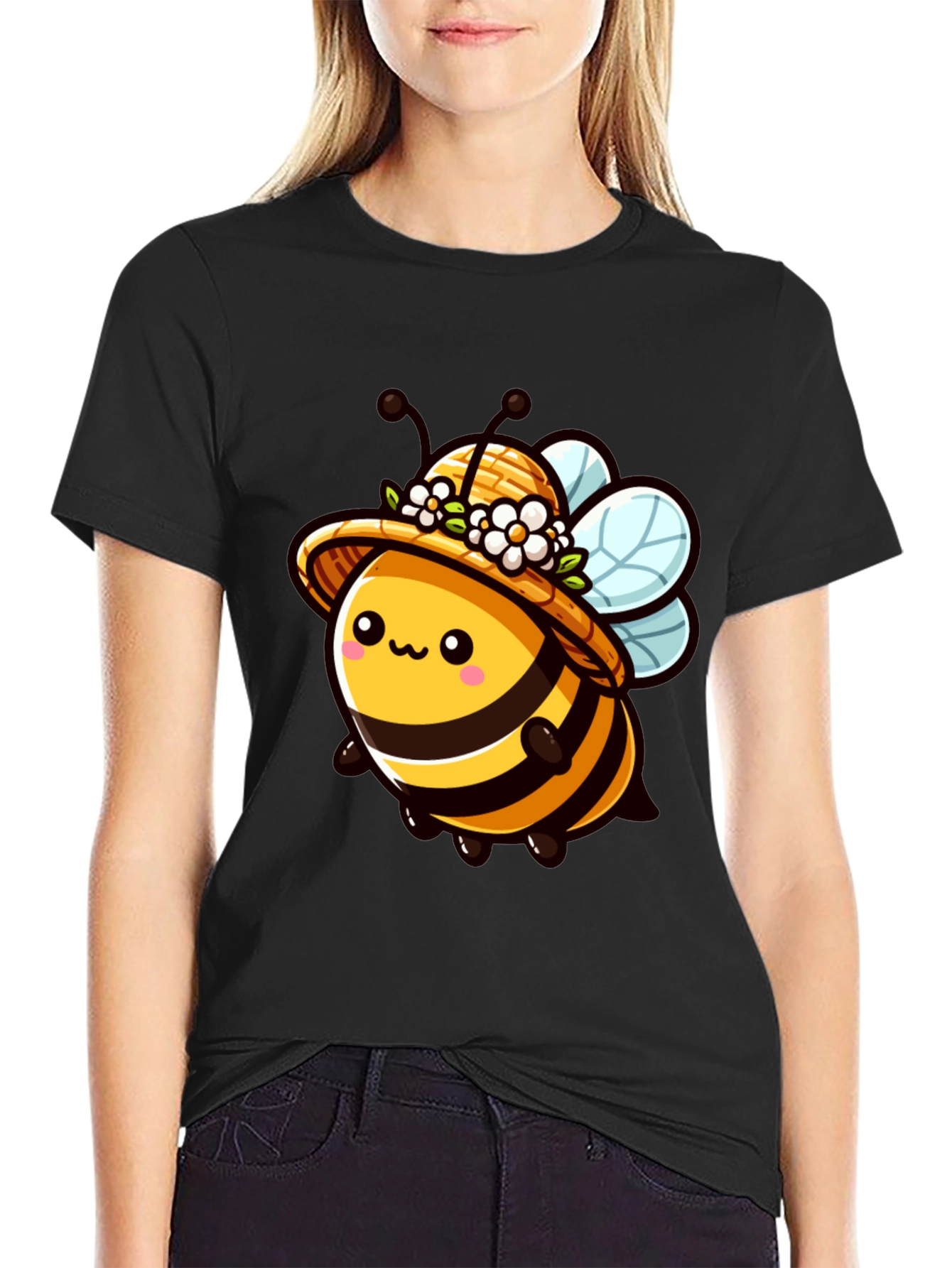 Cute Bee in Hat Graphic Tee