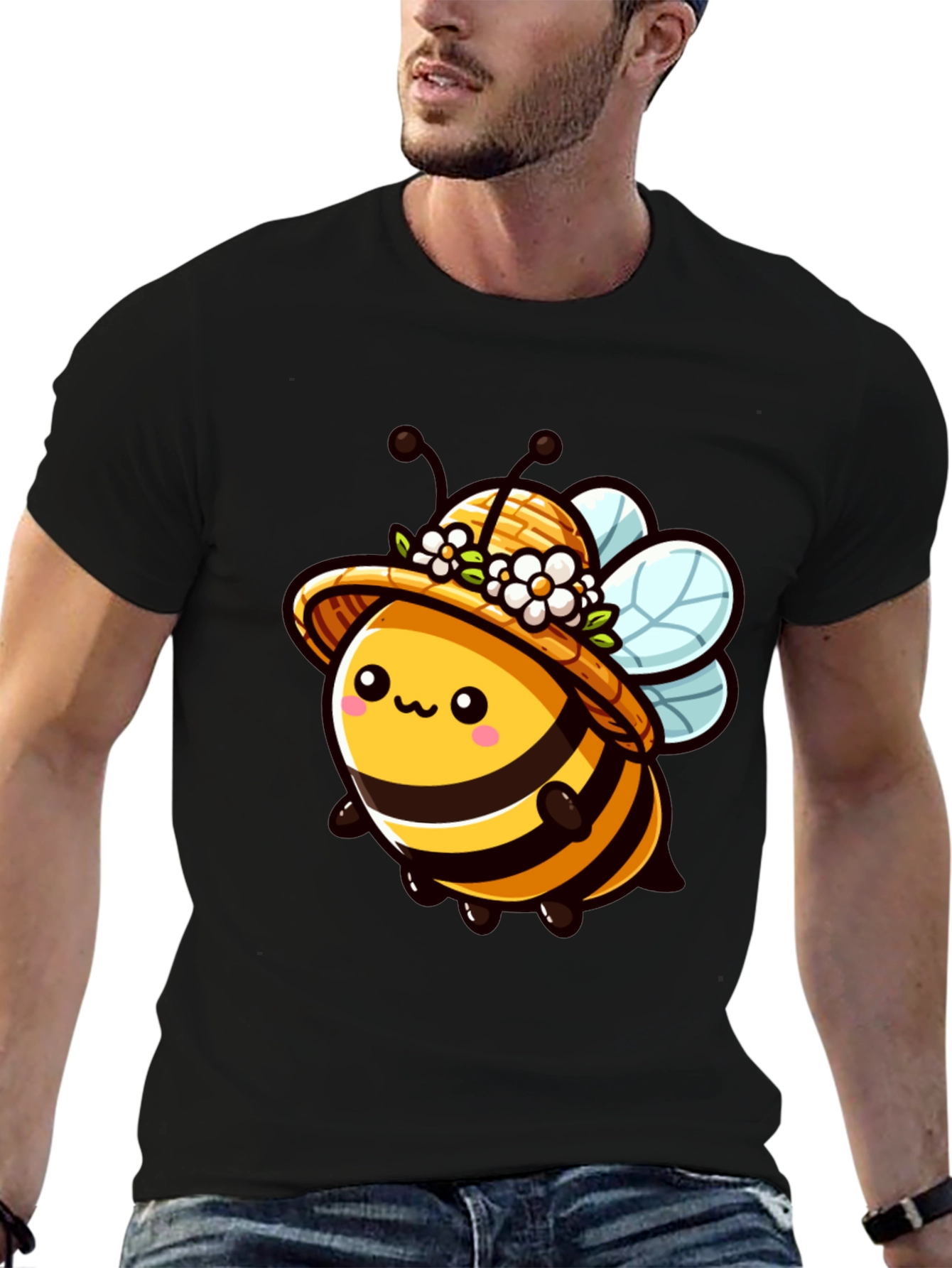 Cute Bee in Hat Graphic Tee