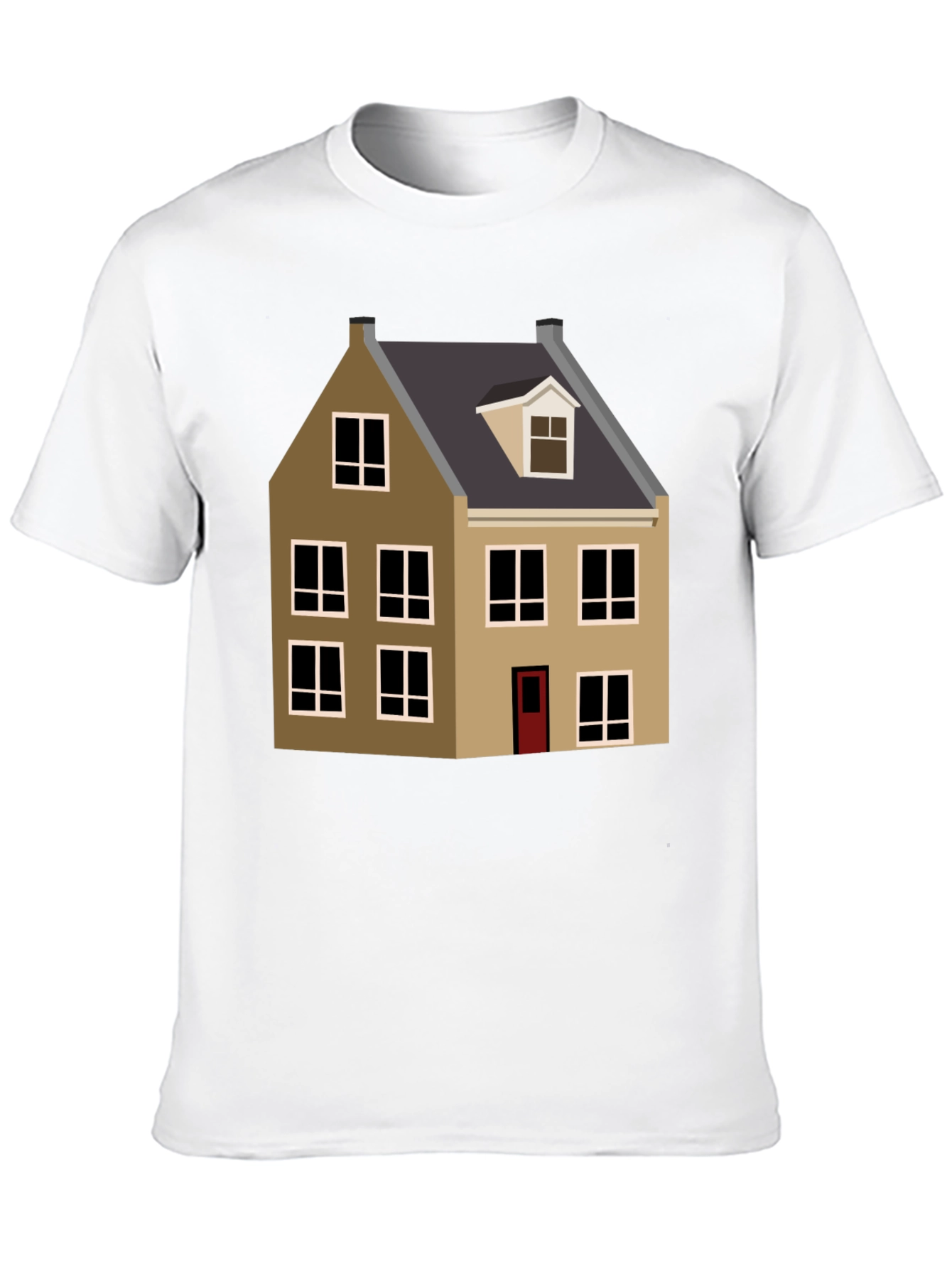 House Graphic Tee - Black Cotton Blend