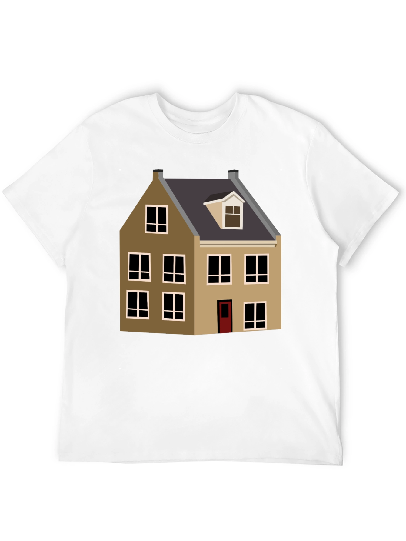 House Graphic Tee - Black Cotton Blend