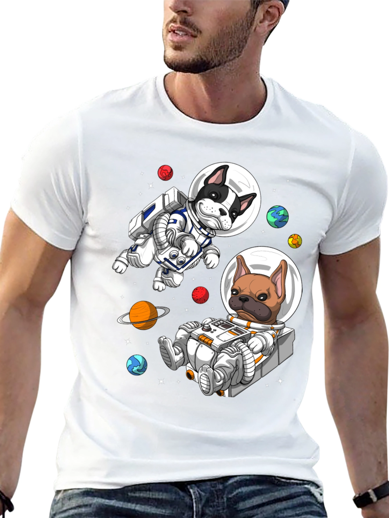 Astronaut Dog Graphic Tee