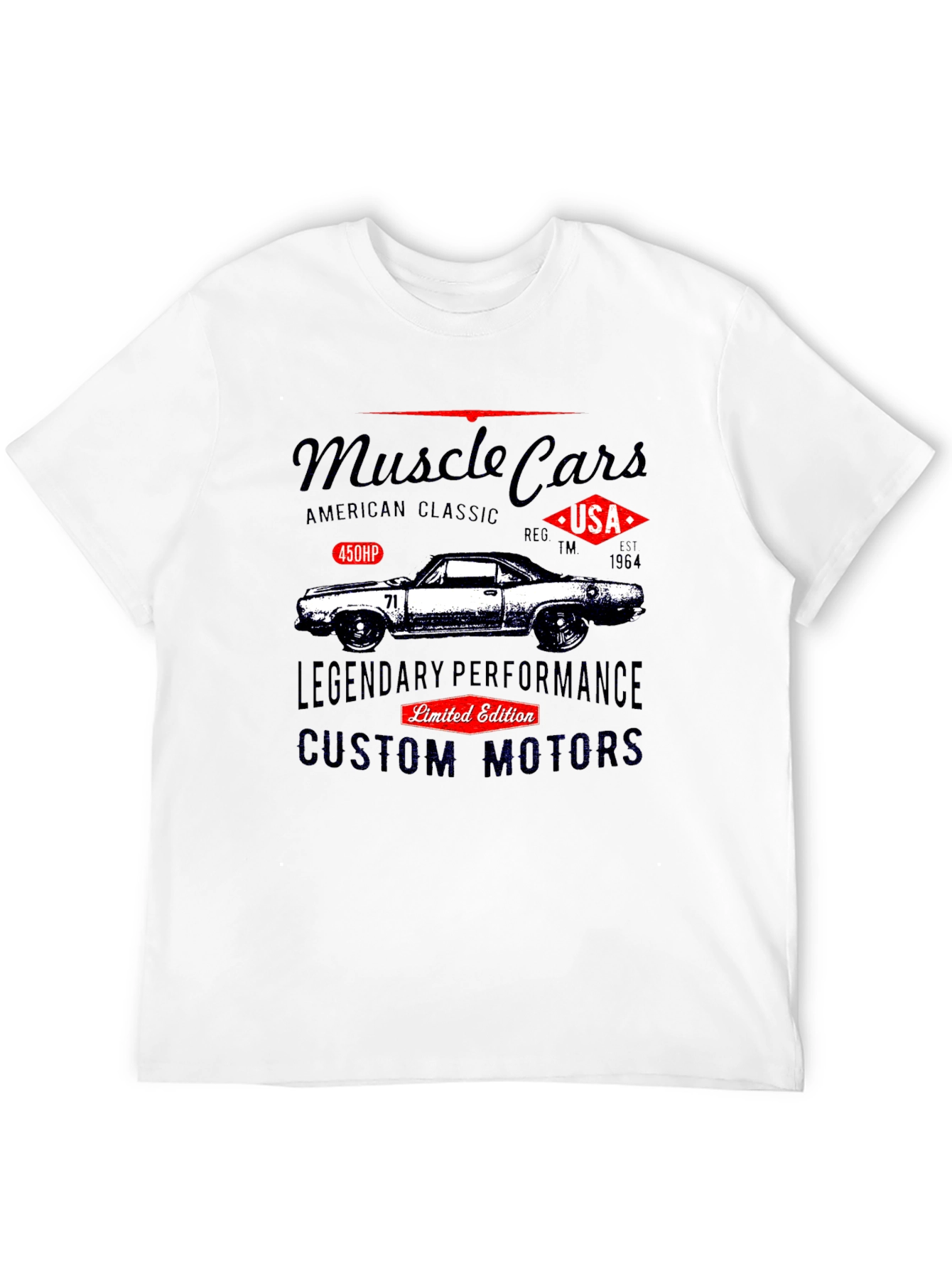 Muscle Car Graphic T-Shirt - American Classic Design
