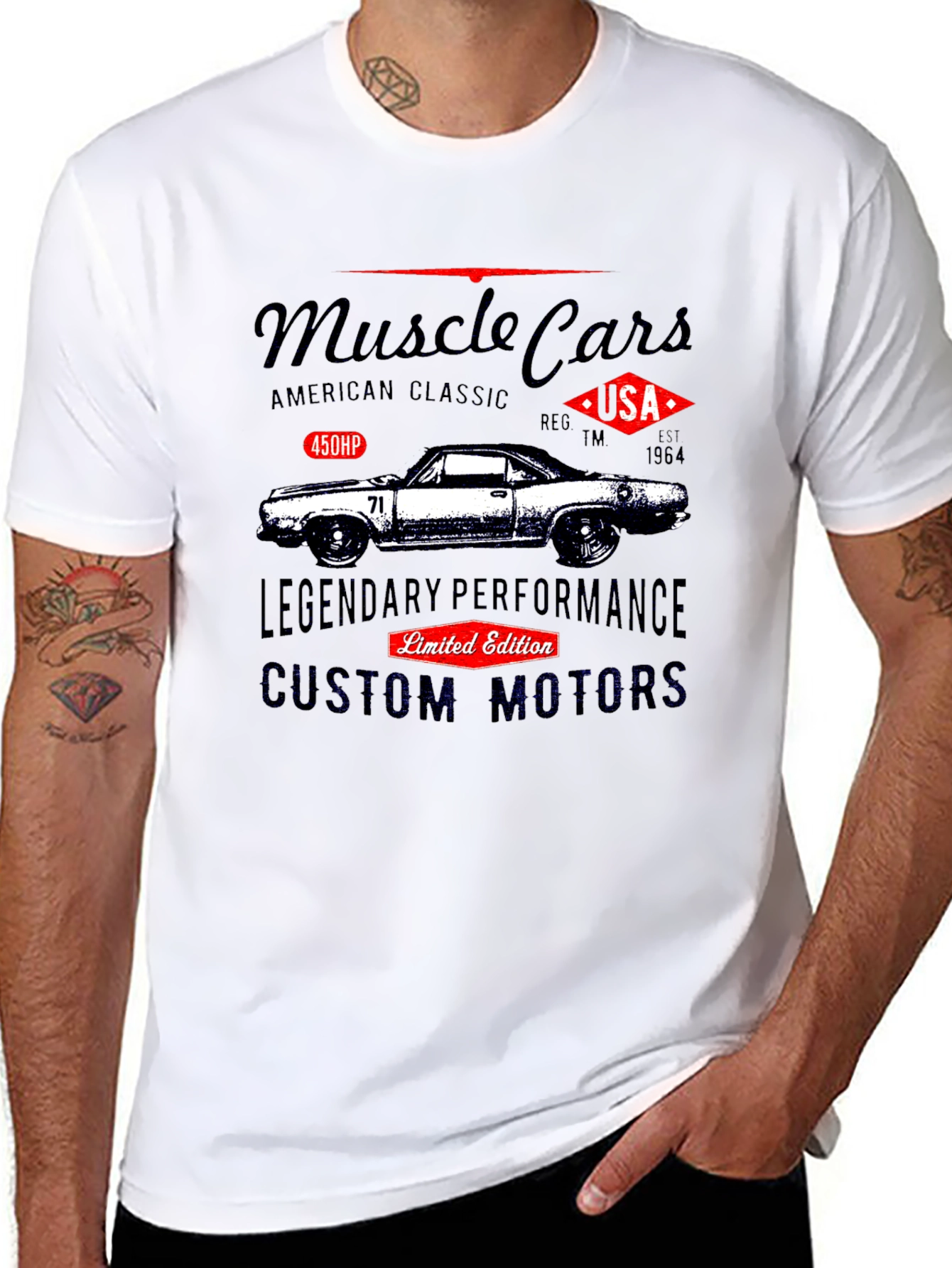 Muscle Car Graphic T-Shirt - American Classic Design