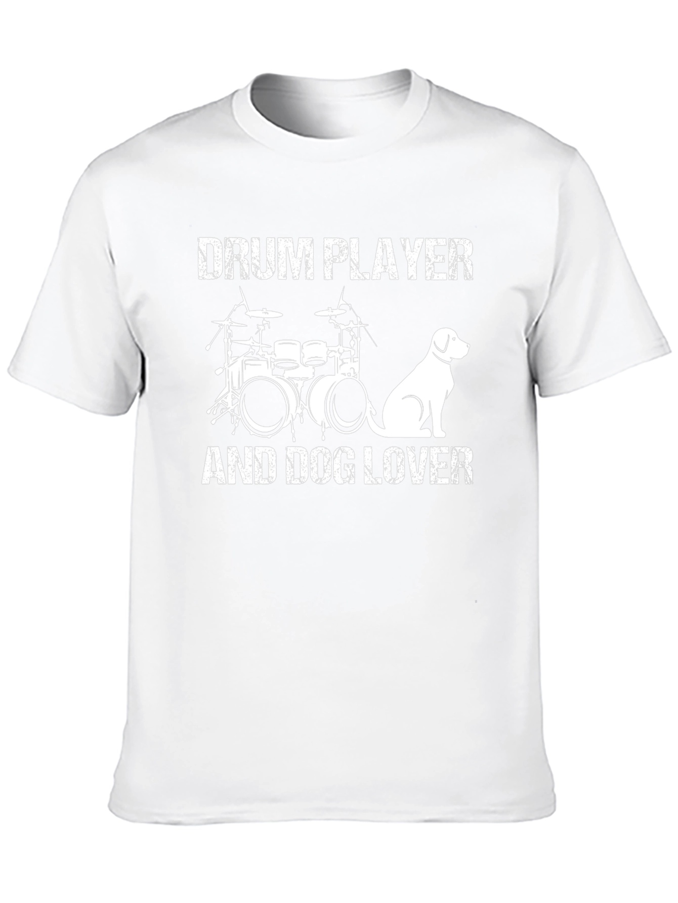 Drum Player and Dog Lover Black T-Shirt