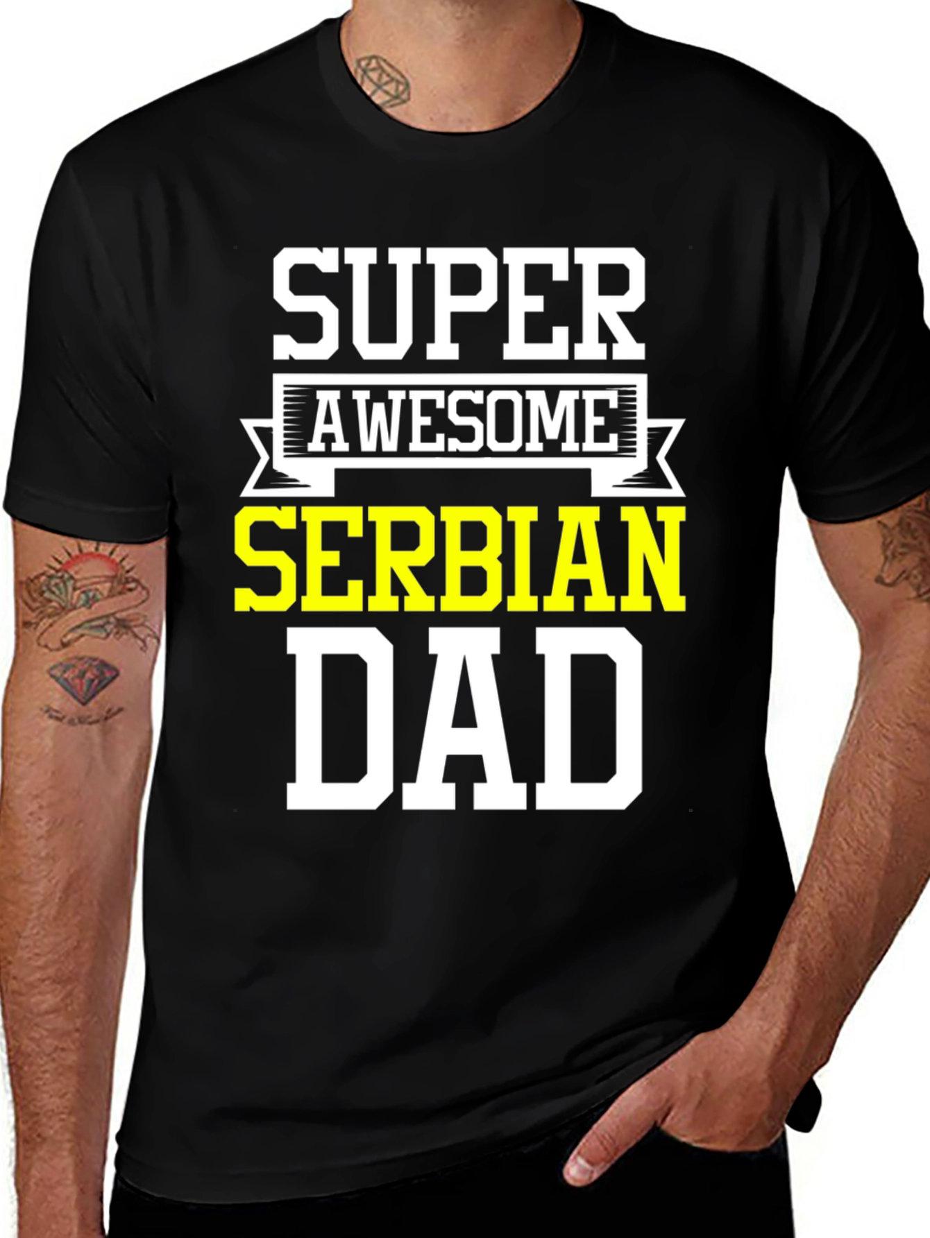 Super Awesome Serbian Dad T-Shirt