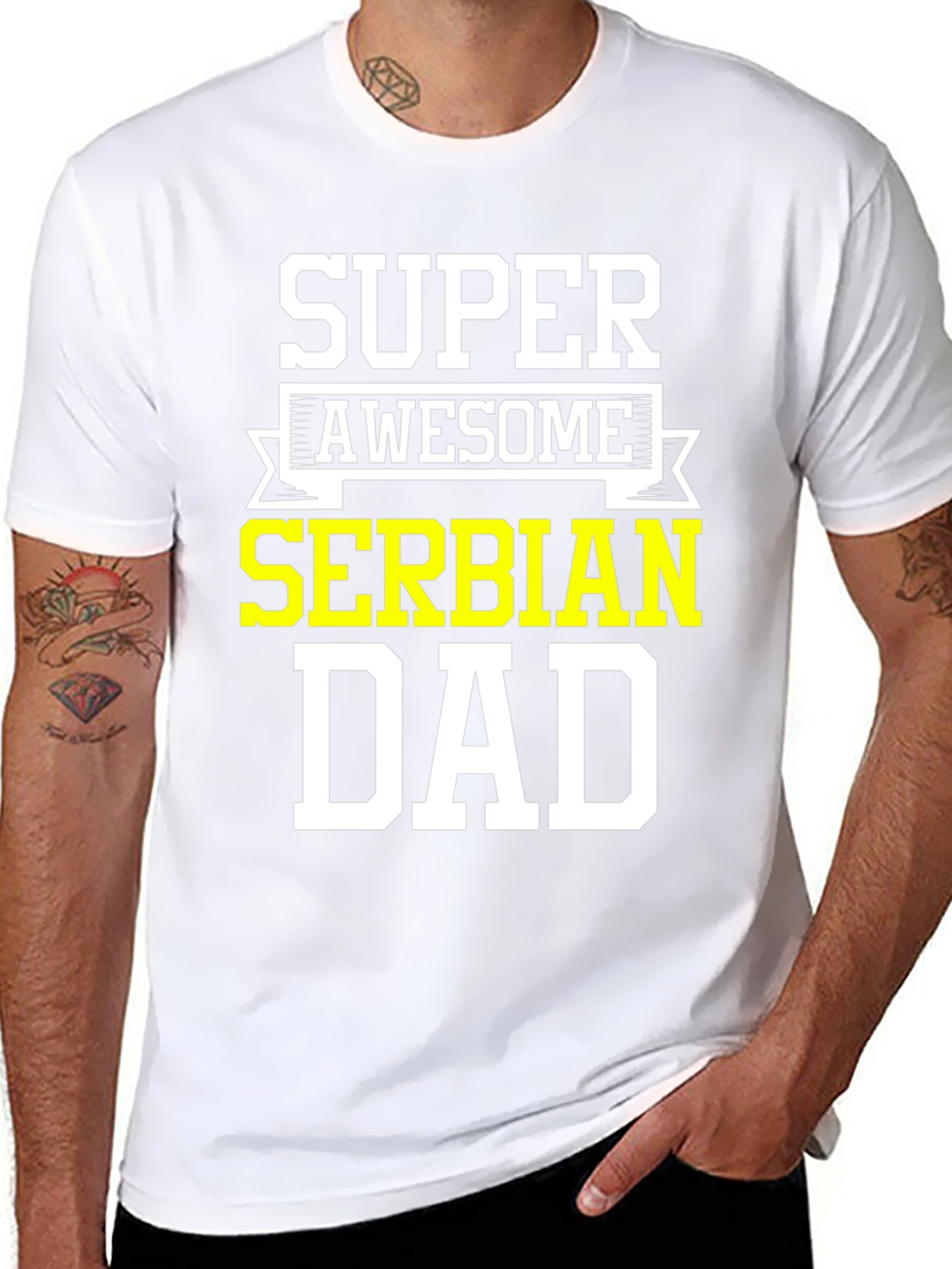Super Awesome Serbian Dad T-Shirt
