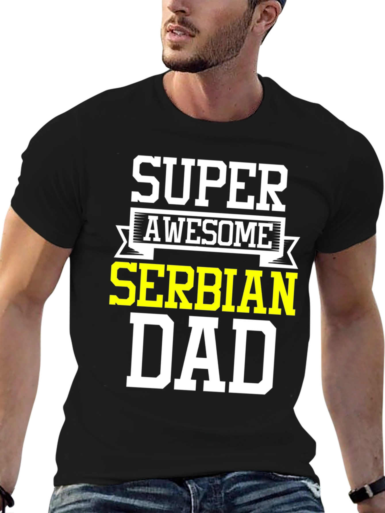 Super Awesome Serbian Dad T-Shirt