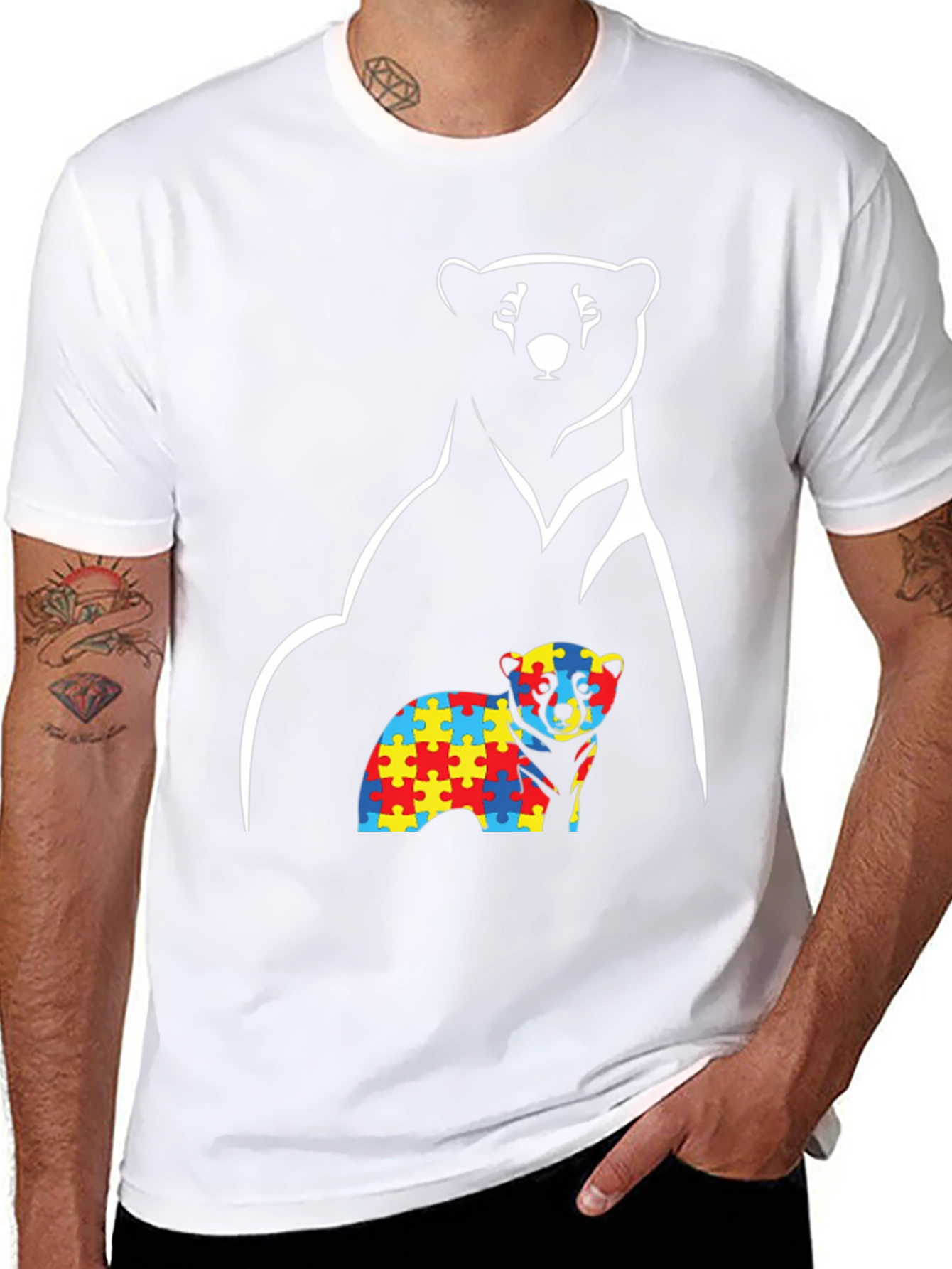 Autism Awareness Bear T-Shirt