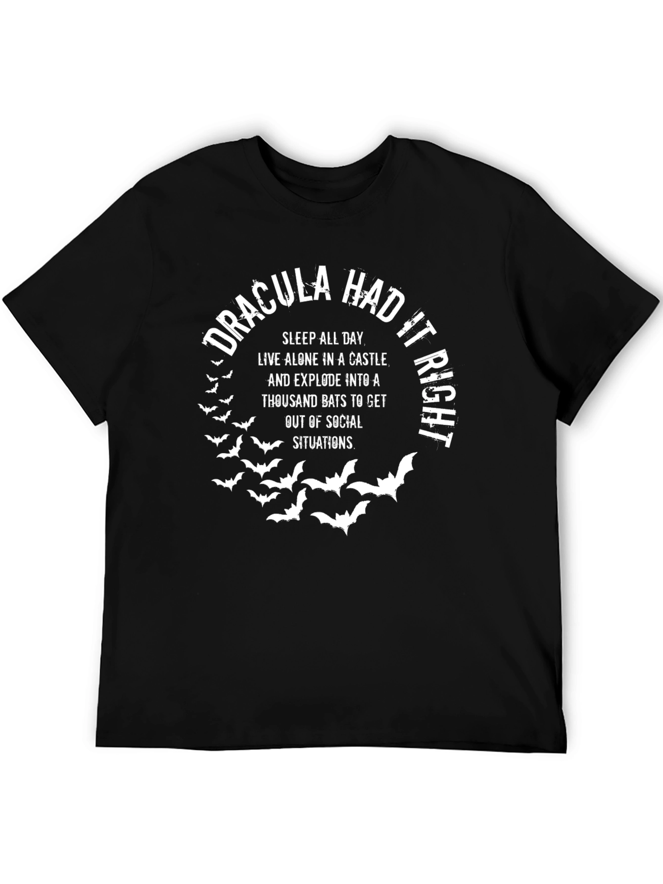 Dracula Bats Social Situations T-Shirt