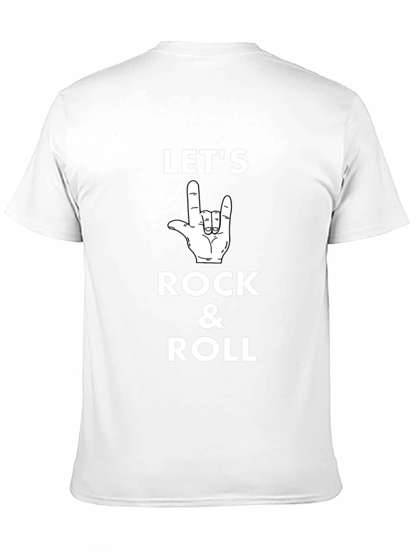 Lets Rock & Roll Black Graphic T-Shirt