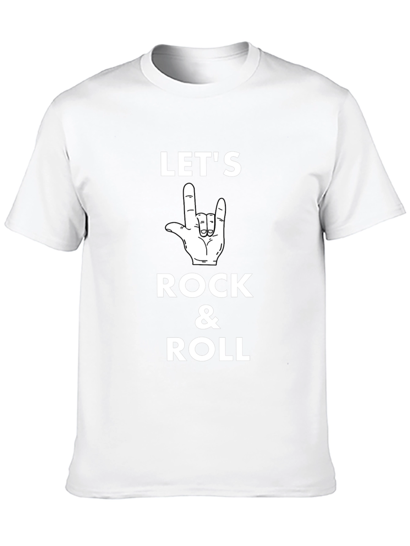 Lets Rock & Roll Black Graphic T-Shirt