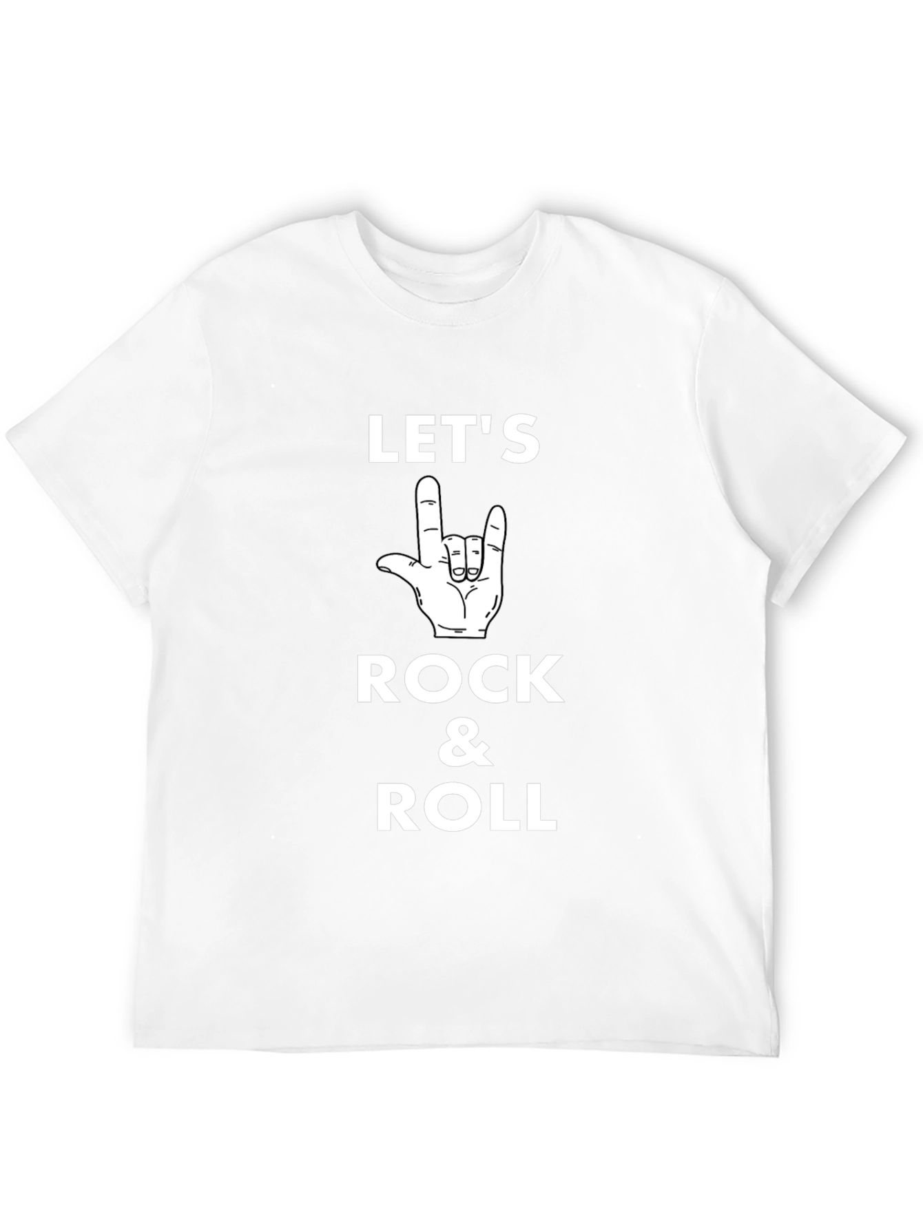 Lets Rock & Roll Black Graphic T-Shirt