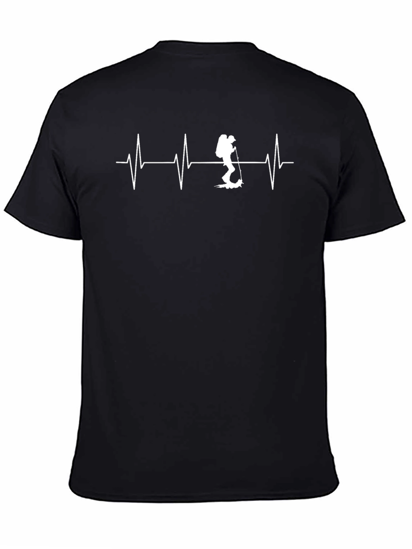 Hiking Heartbeat T-Shirt - Black