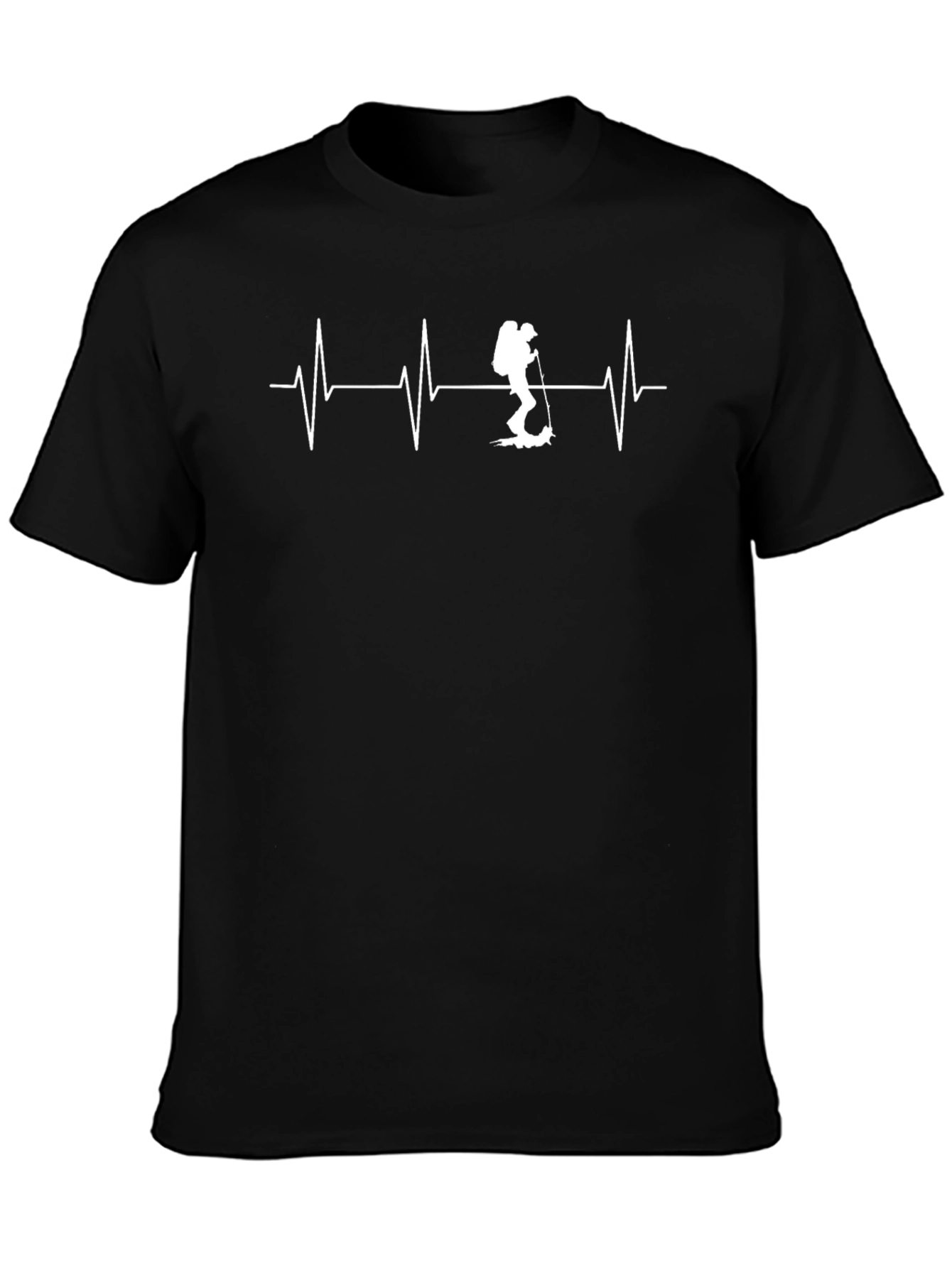 Hiking Heartbeat T-Shirt - Black