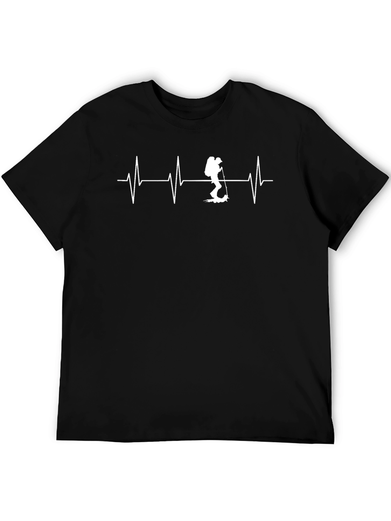 Hiking Heartbeat T-Shirt - Black
