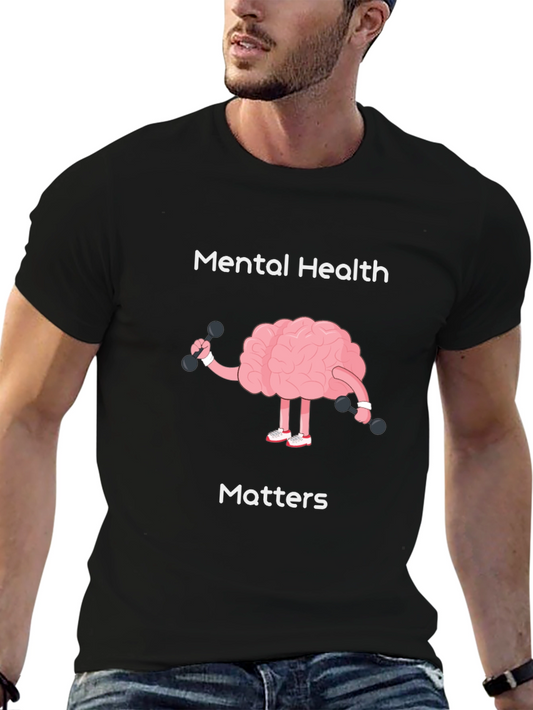 Mental Health Matters Brain Lifting Weights T-Shirt
